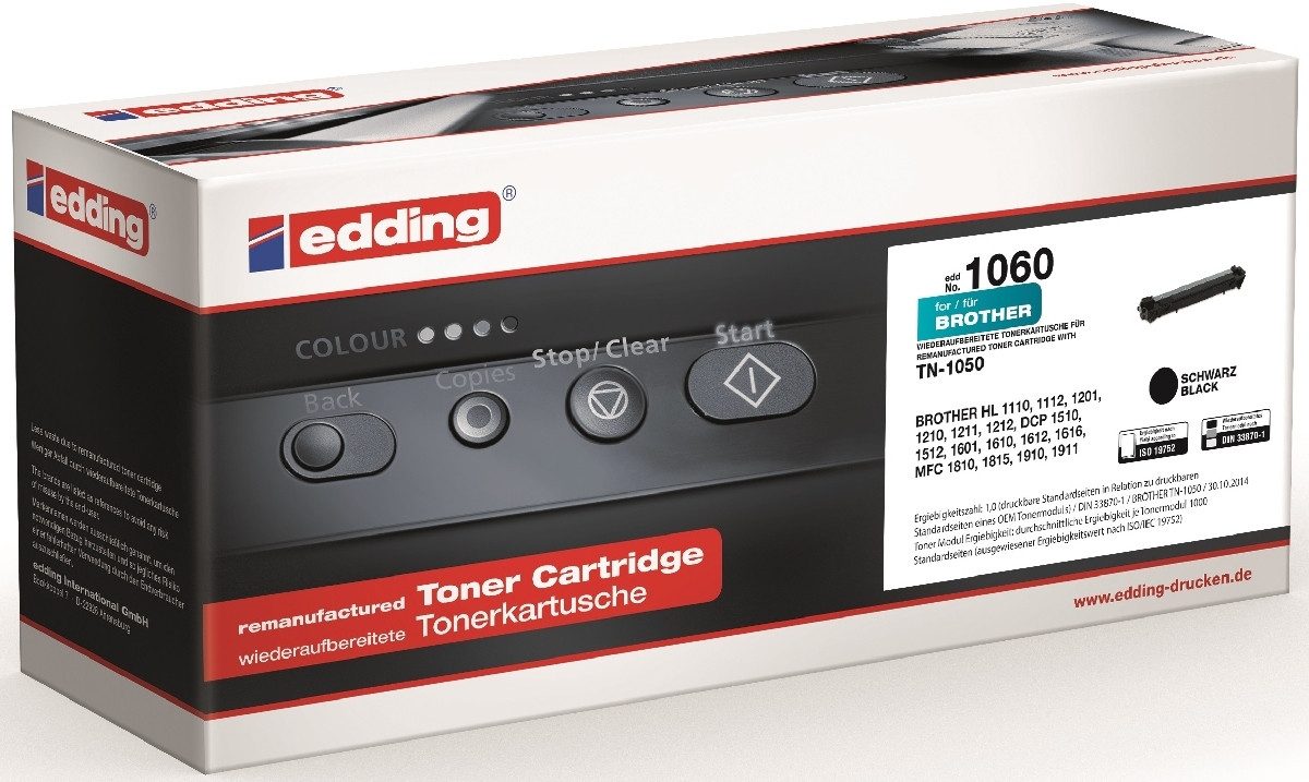 edding Tonerpatrone Tonerkartusche kompatibel mit Brother TN-1050 black