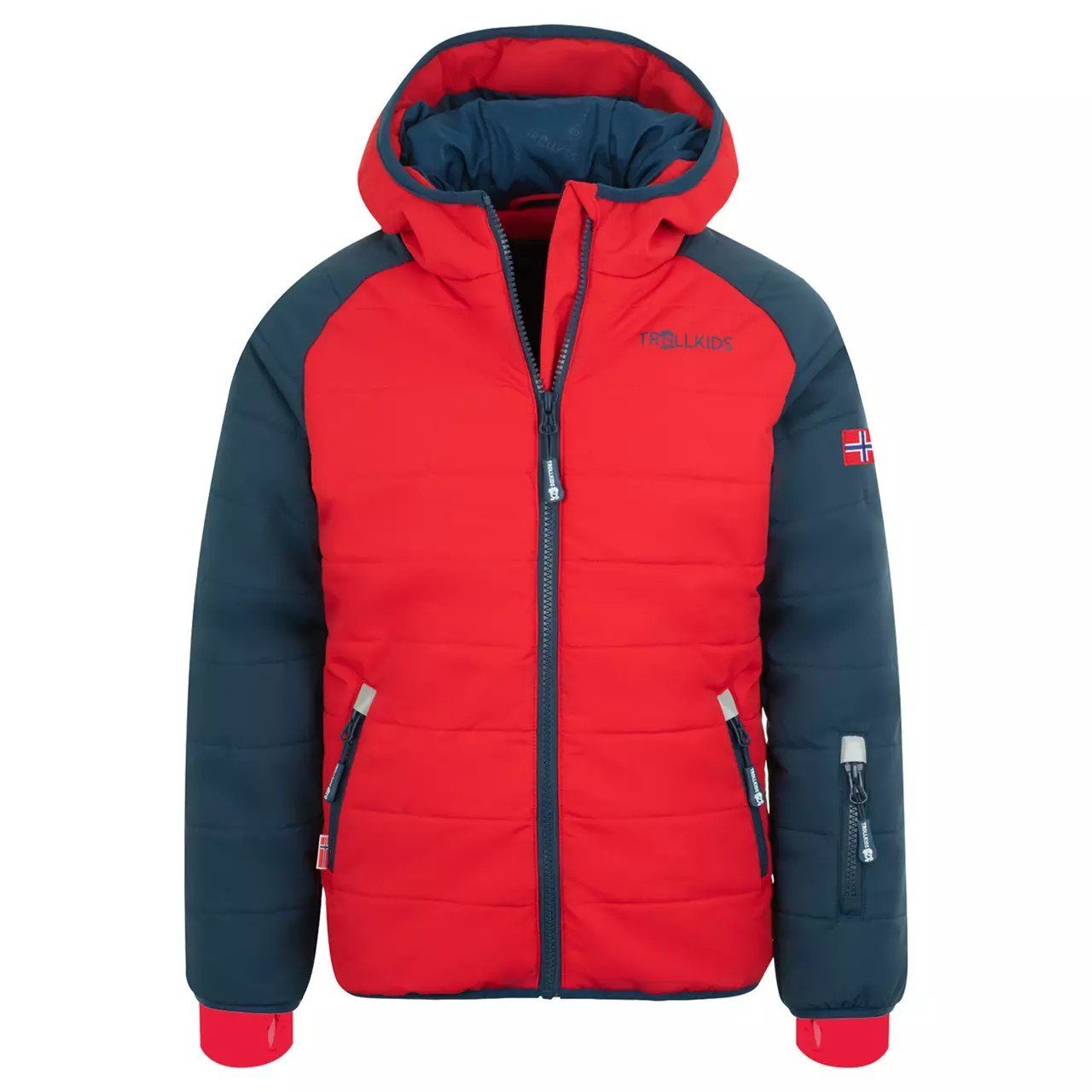Jacket PRO TROLLKIDS Snow Kids red Hafjell blue/bright Funktionsjacke mystic