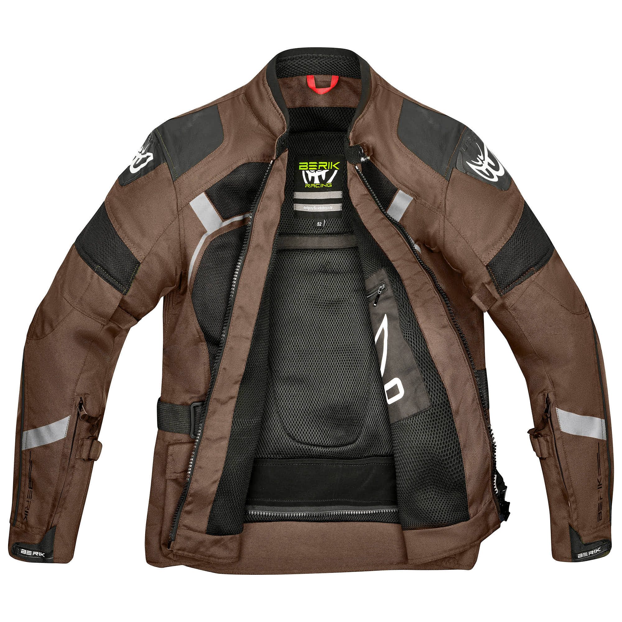 Berik Motorradjacke Absolute Terra Motorrad Textiljacke Ellenbogenprotektoren enthalten,Schulterprotektoren enthalten