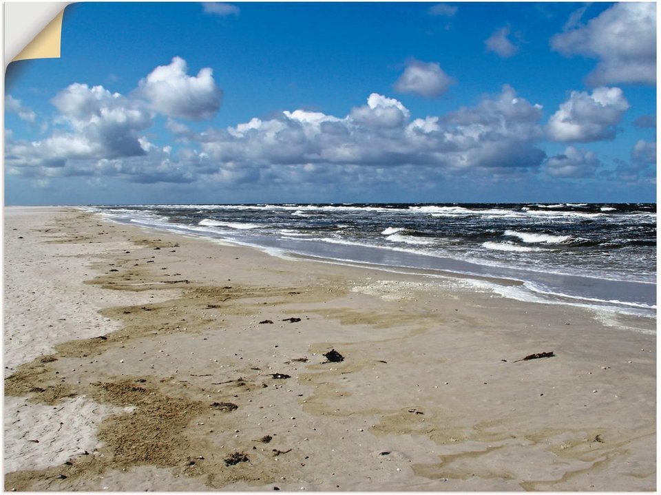 Artland Wandbild Nordsee - Urlaubsfeeling pur, Strand (1 St), als  Leinwandbild, Wandaufkleber oder Poster in versch. Größen