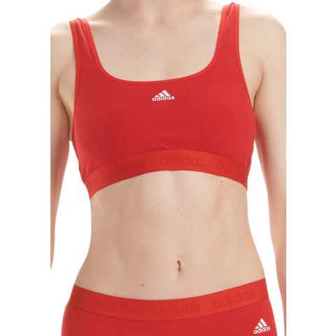 adidas Sportswear Bustier "Smart Cotton" mit verbesserter Atmungsaktivität, Cut-outs am Rücken