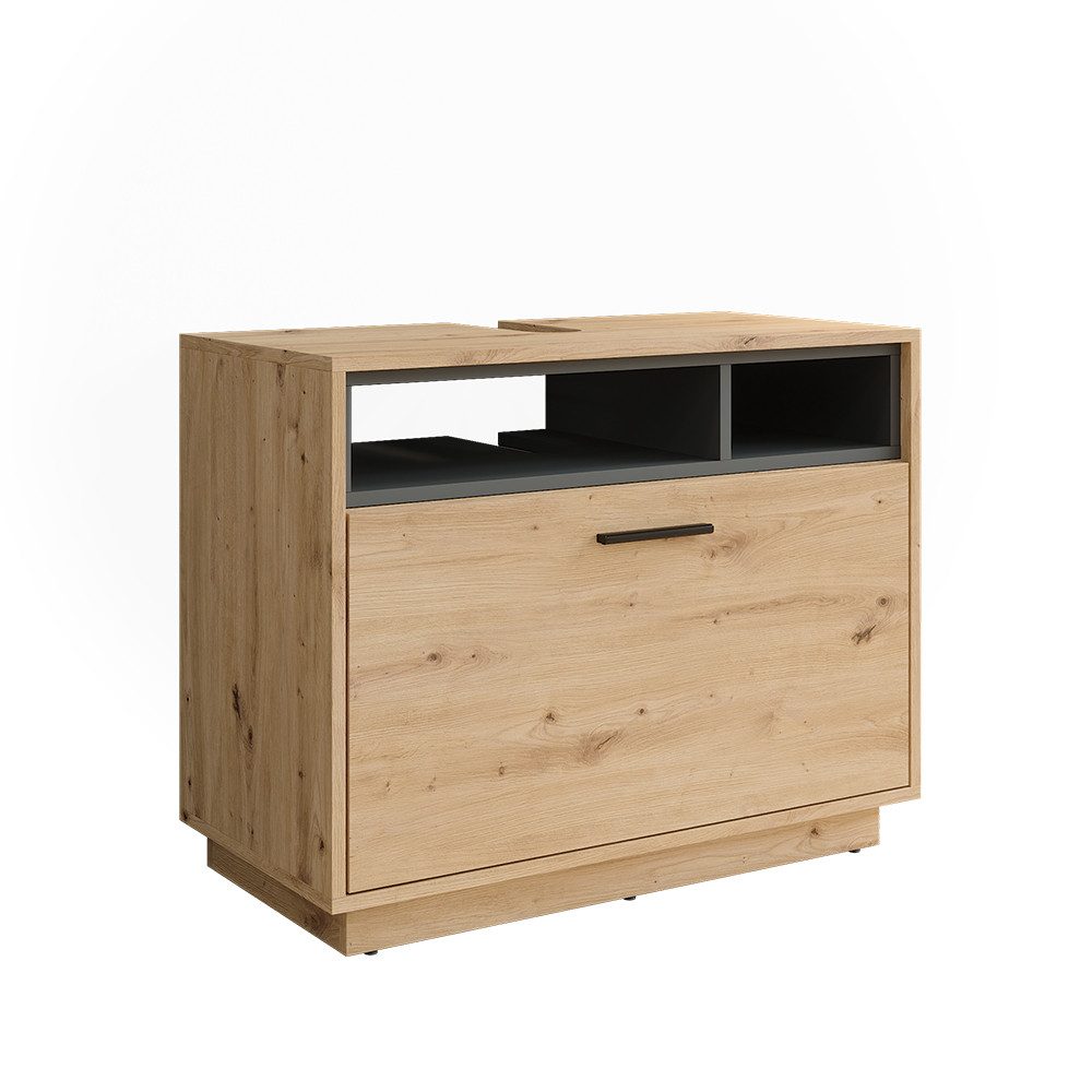 Vicco Waschbeckenunterschrank Beatrice, Artisan Eiche/Anthrazit/Anthrazit, günstig online kaufen