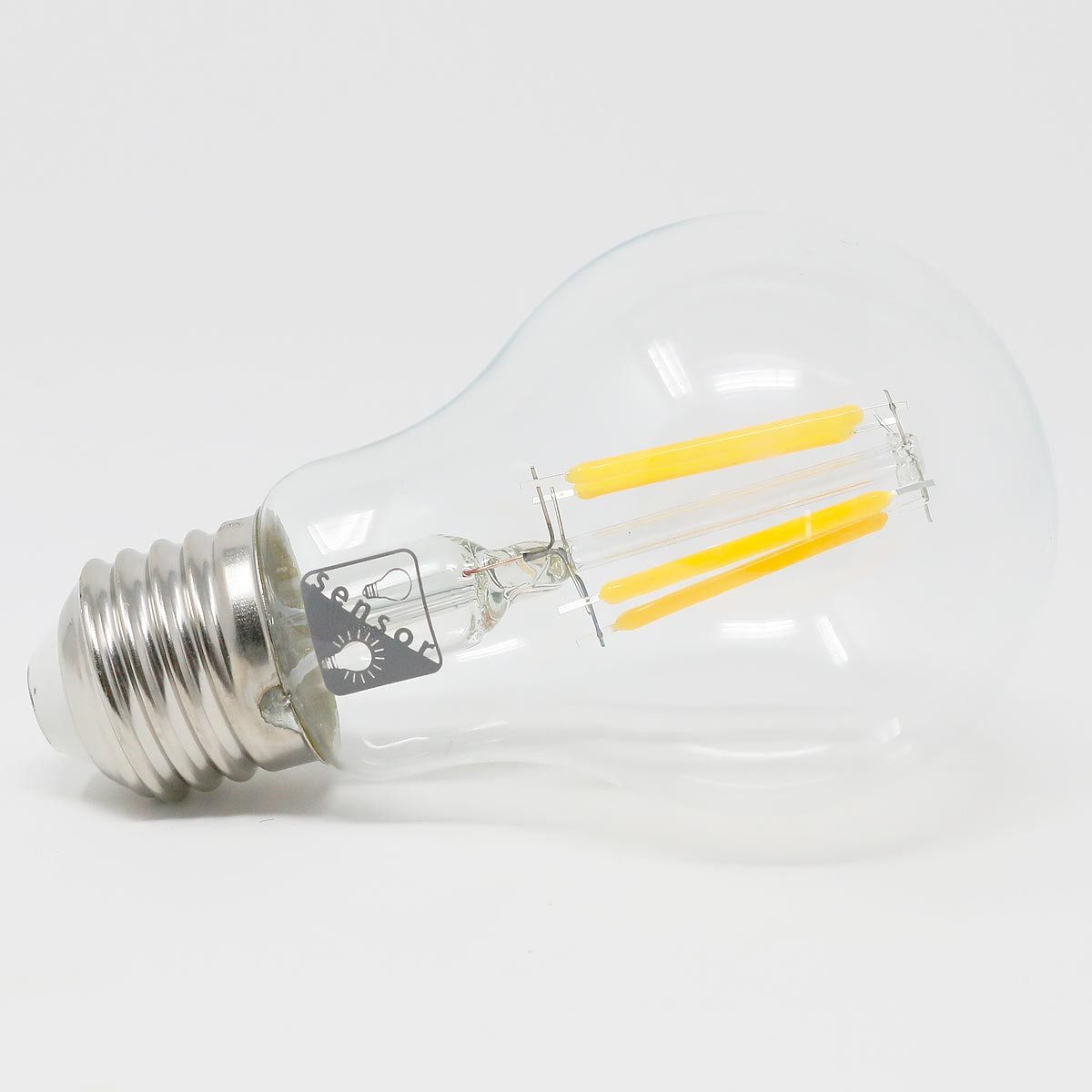STAR TRADING LED-Leuchtmittel E27 Birne Dämmerungss. ww 450lm 4,2W Filament-LED, warmweiß