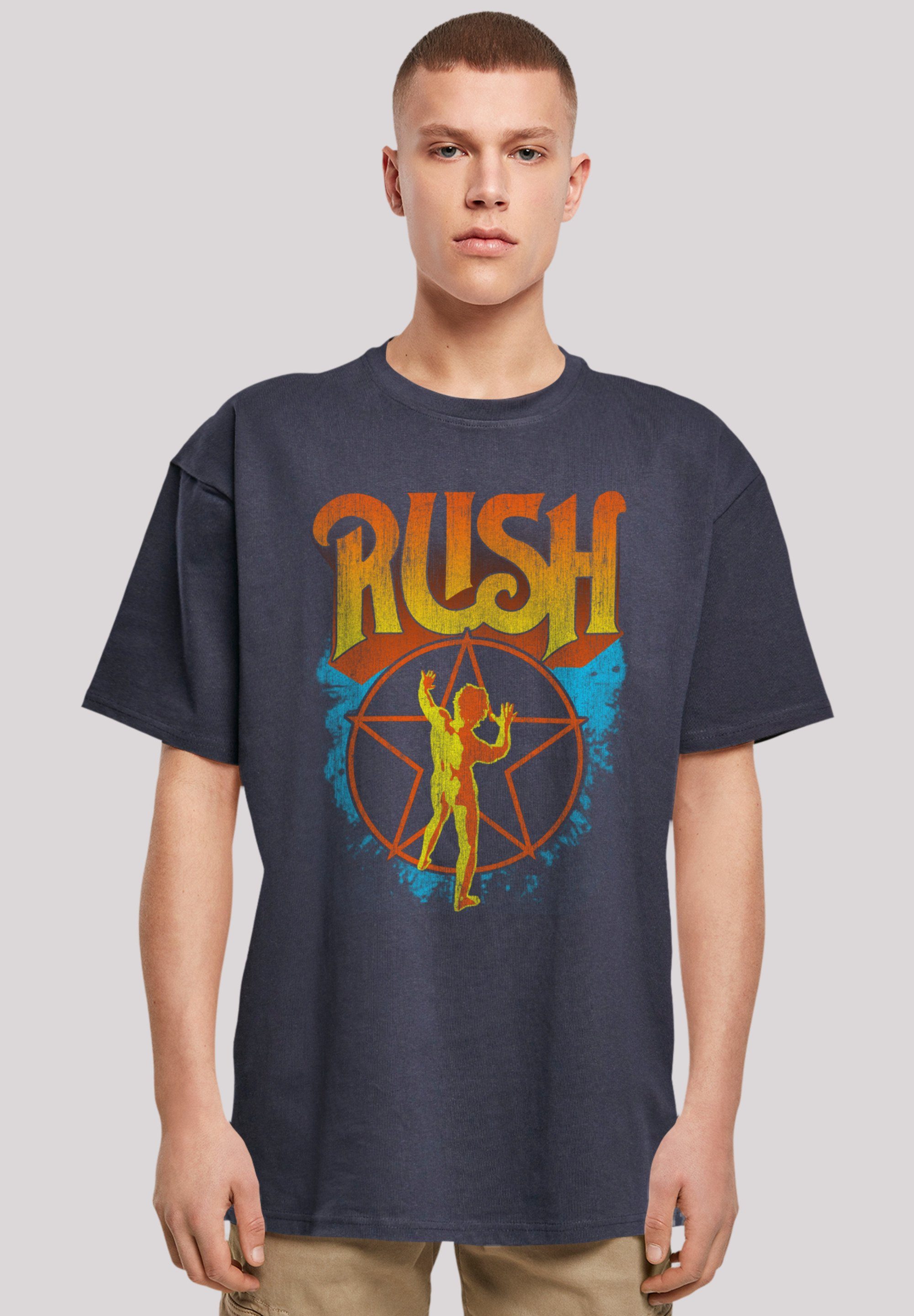 Rush und Schultern Rock Band T-Shirt überschnittene F4NT4STIC Weite Qualität, Passform Starman Premium