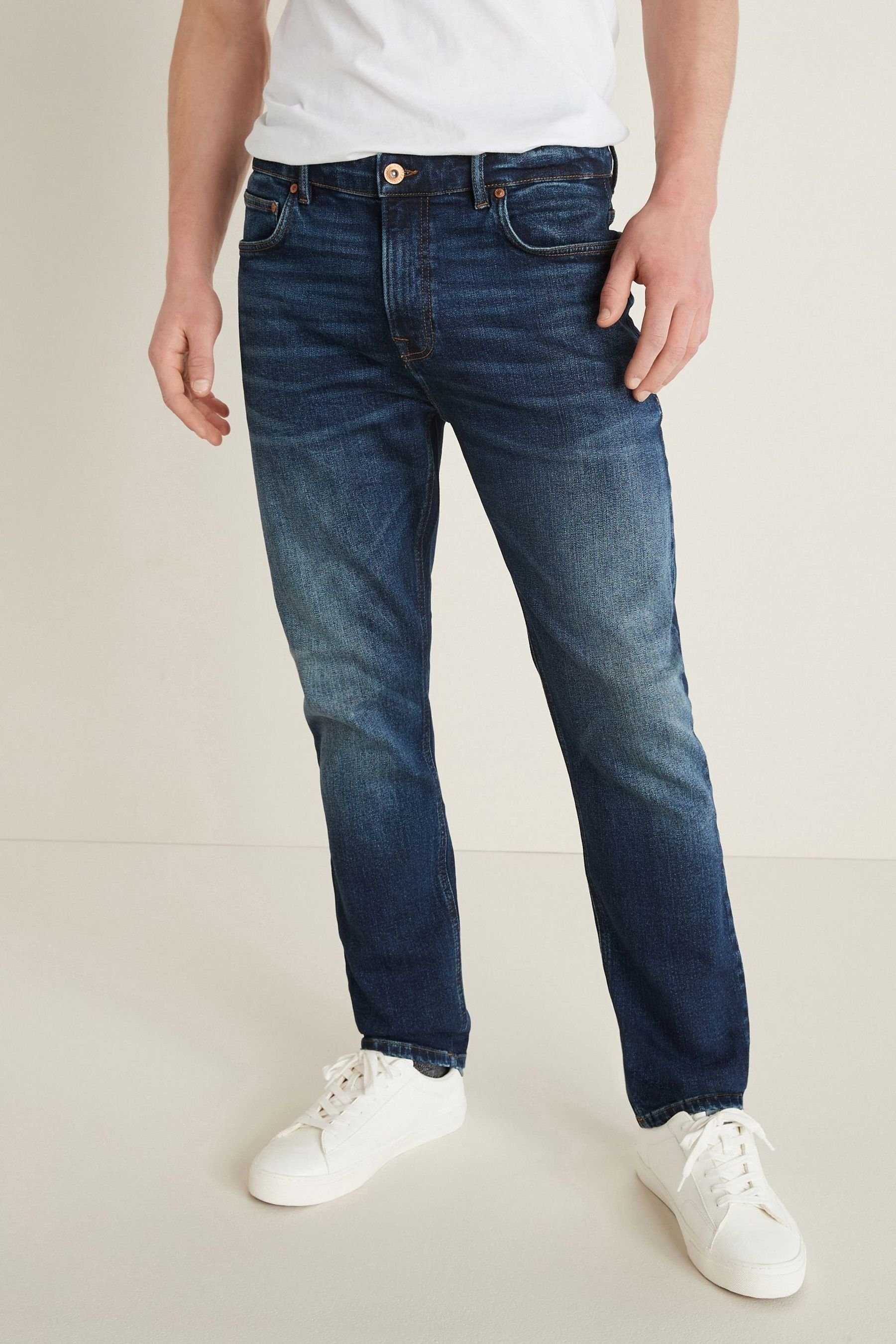 Next Slim-fit-Jeans Essential Slim Fit Jeans mit Stretch (1-tlg) Blue