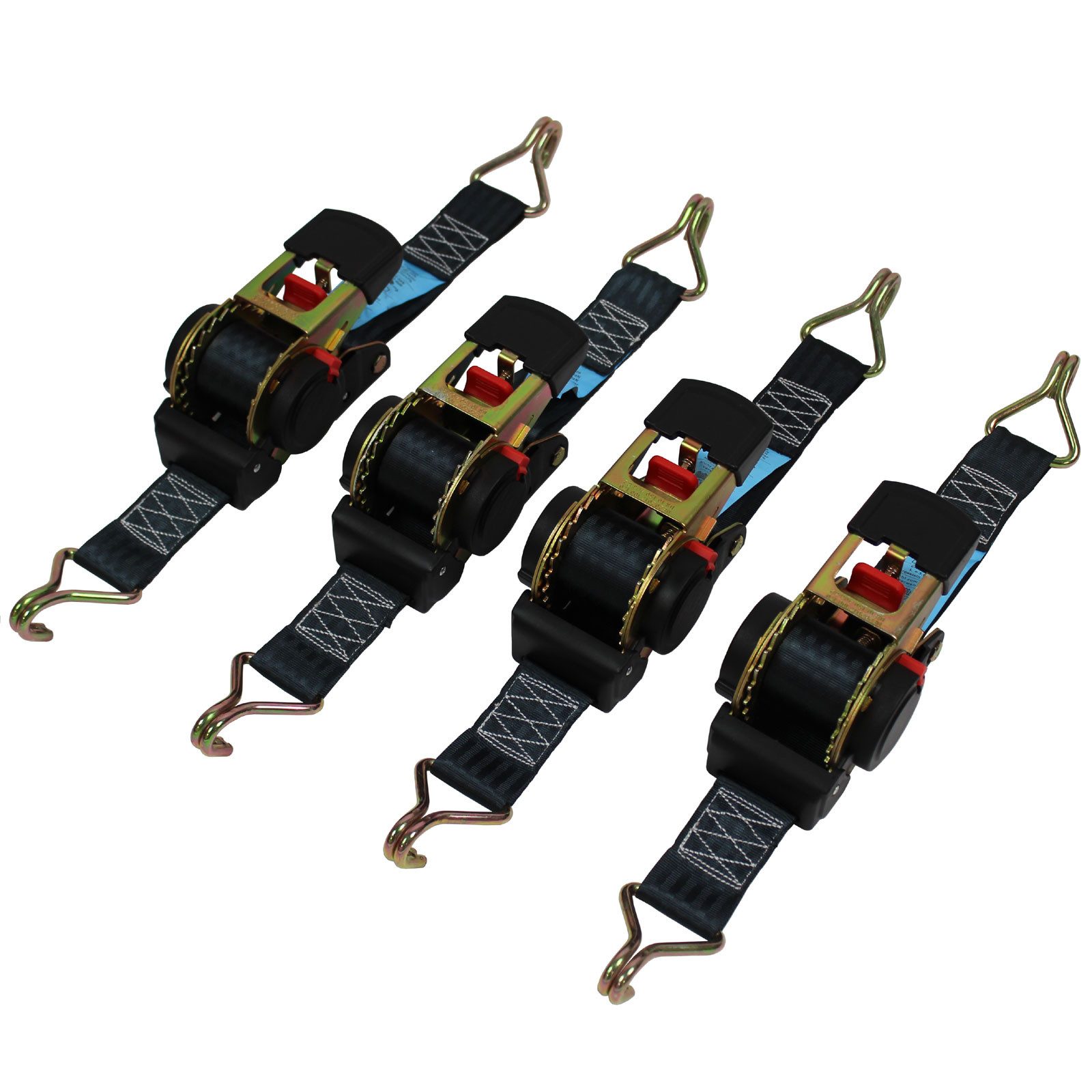 TRUTZHOLM Spanngurt 4xAutomatik Spanngurt Ratschenspanngurt Zurrgurt 3m x 50mm (4erSpanngurt-Set, Spanngurt)