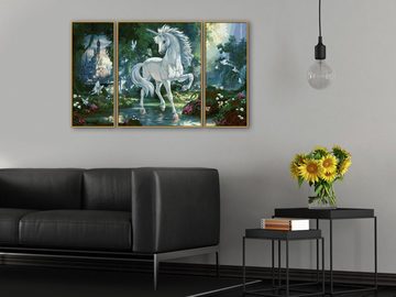 Schipper Malen nach Zahlen Meisterklasse Triptychon - Einhorn Zauberwald, Made in Germany