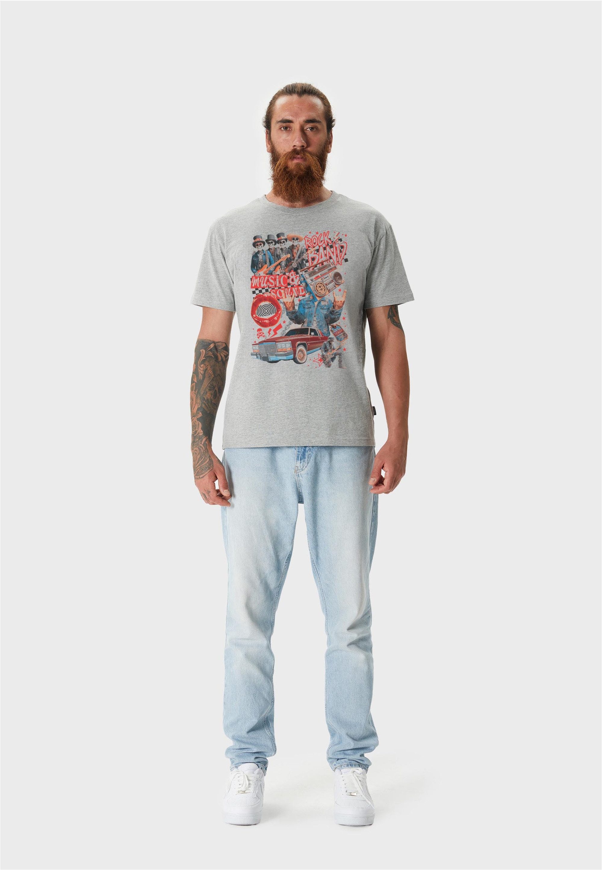 Oldskull T-Shirt Xtreme Retro Rock Skull Graphic mit angesagtem Expression-Print