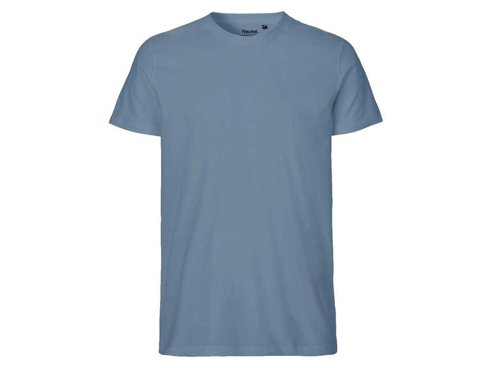 dusty indigo Neutral mit Bio-Herren-T-Shirt Neutral Rundhalsausschnitt T-Shirt