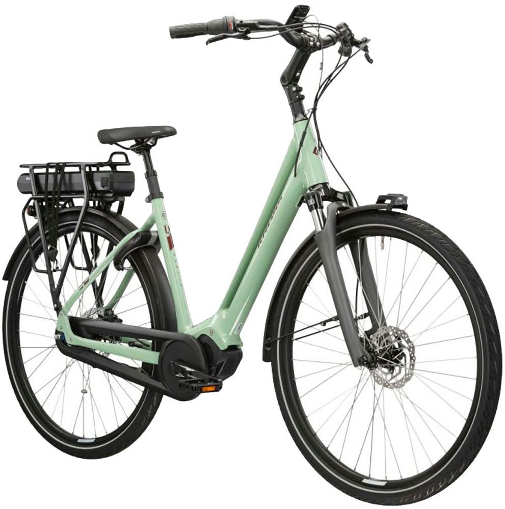 Kross E-Bike Cityrad E-Citybike Sentio Hybrid 4.0 28 Zoll grün - Shimano Mittelmotor, 7 Gang Shimano NEXUS Schaltwerk, Nabenschaltung, Mittelmotor, 418 Wh, SHIMANO 36 V/250 W, Mittelmotor DU-E500