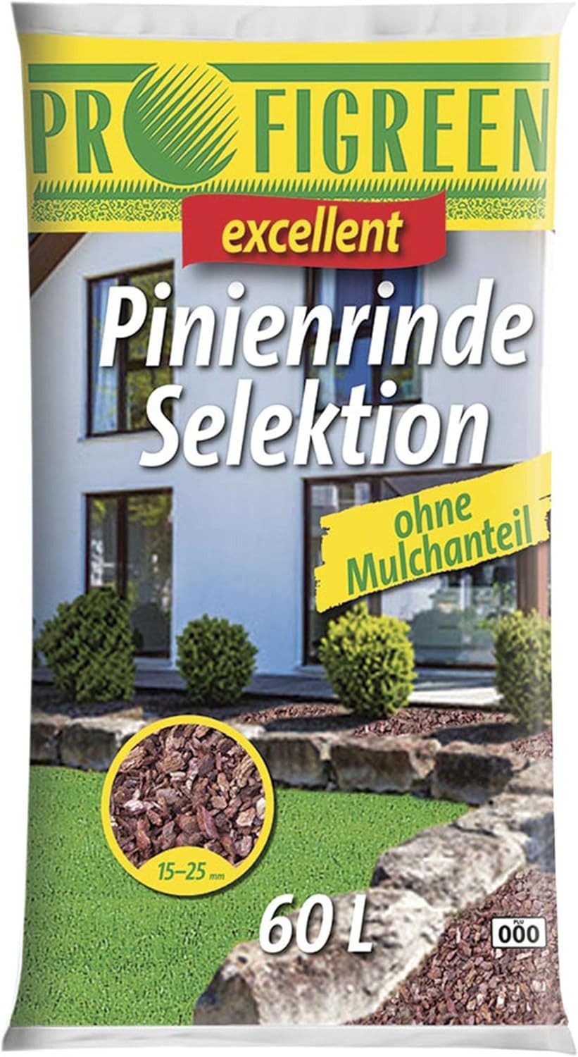 Blumixx Pinienrinde Rindenmulch fein - Körnung 7-15 / 15-22mm - Baumrinde ohne Mulchanteil, 60 l, unkrauthemmend - schützt vor austrocknung - dekorativ - langanhaltend