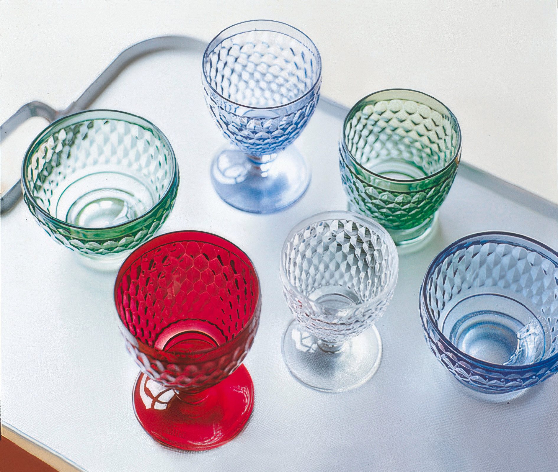 Villeroy & Boch Weinglas Boston Coloured, Kristallglas, Spülmaschinengeeignet, Grün, Boston, H: 13.2cm