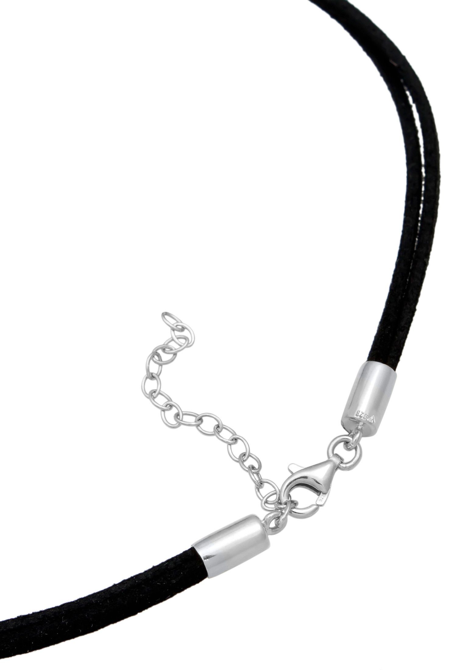 Elli Choker Choker Herz Halsband Schwarz 925 Silber