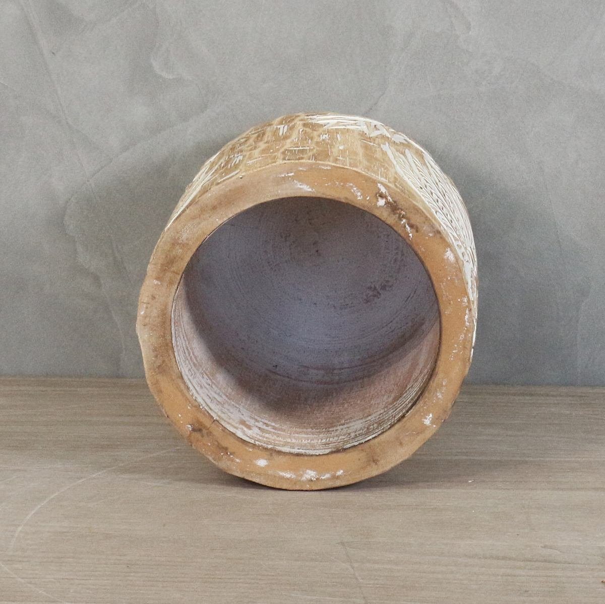 Dekofigur (1 Herstellung St), traditionelle natur Ursprungsland im Galerie Blumenkübel 3 Vase Set Handarbeit Stk 3er in Oriental Holz