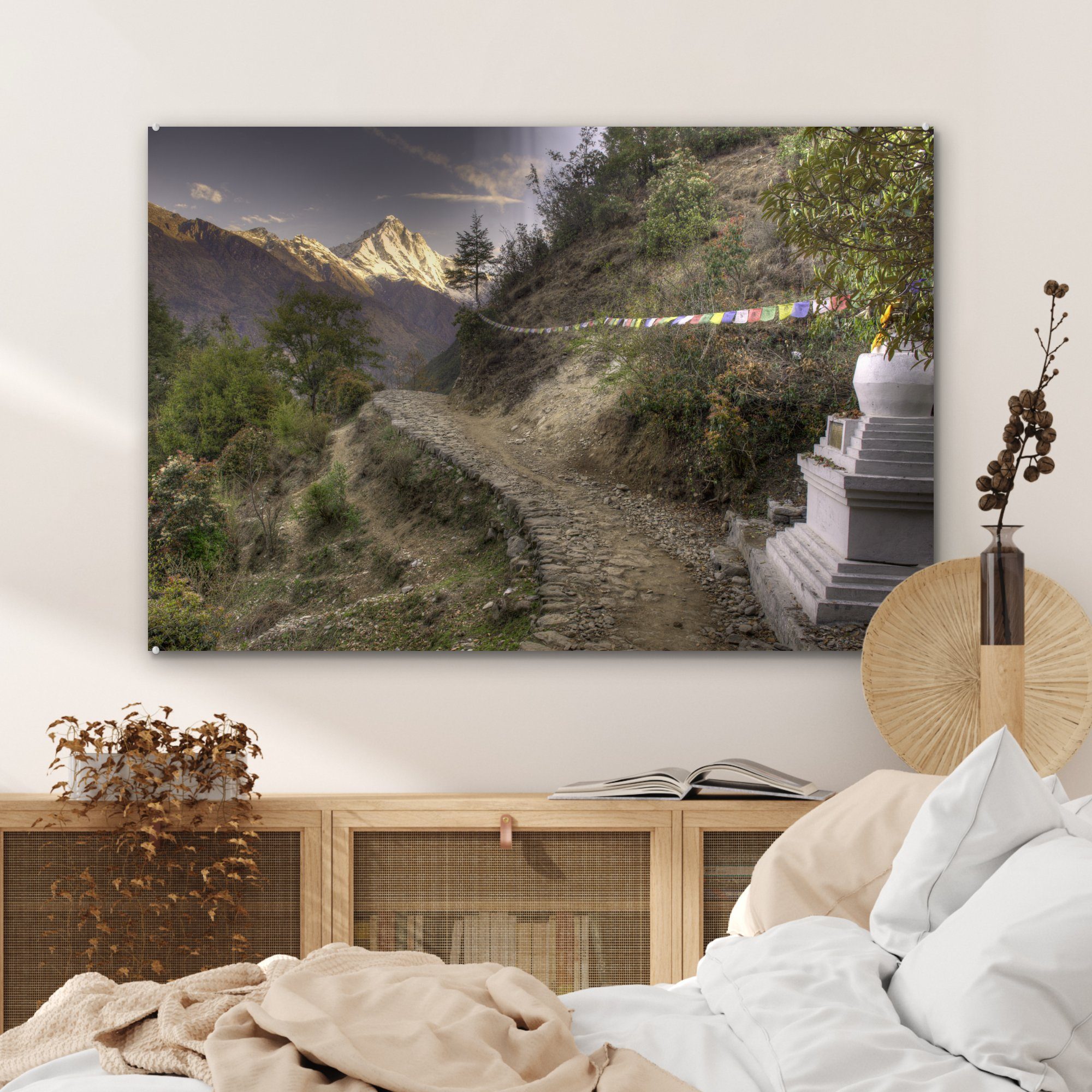 MuchoWow Acrylglasbild in Everest am Acrylglasbilder Sonnenaufgang Mount St), Schlafzimmer & Wohnzimmer (1 Nepal