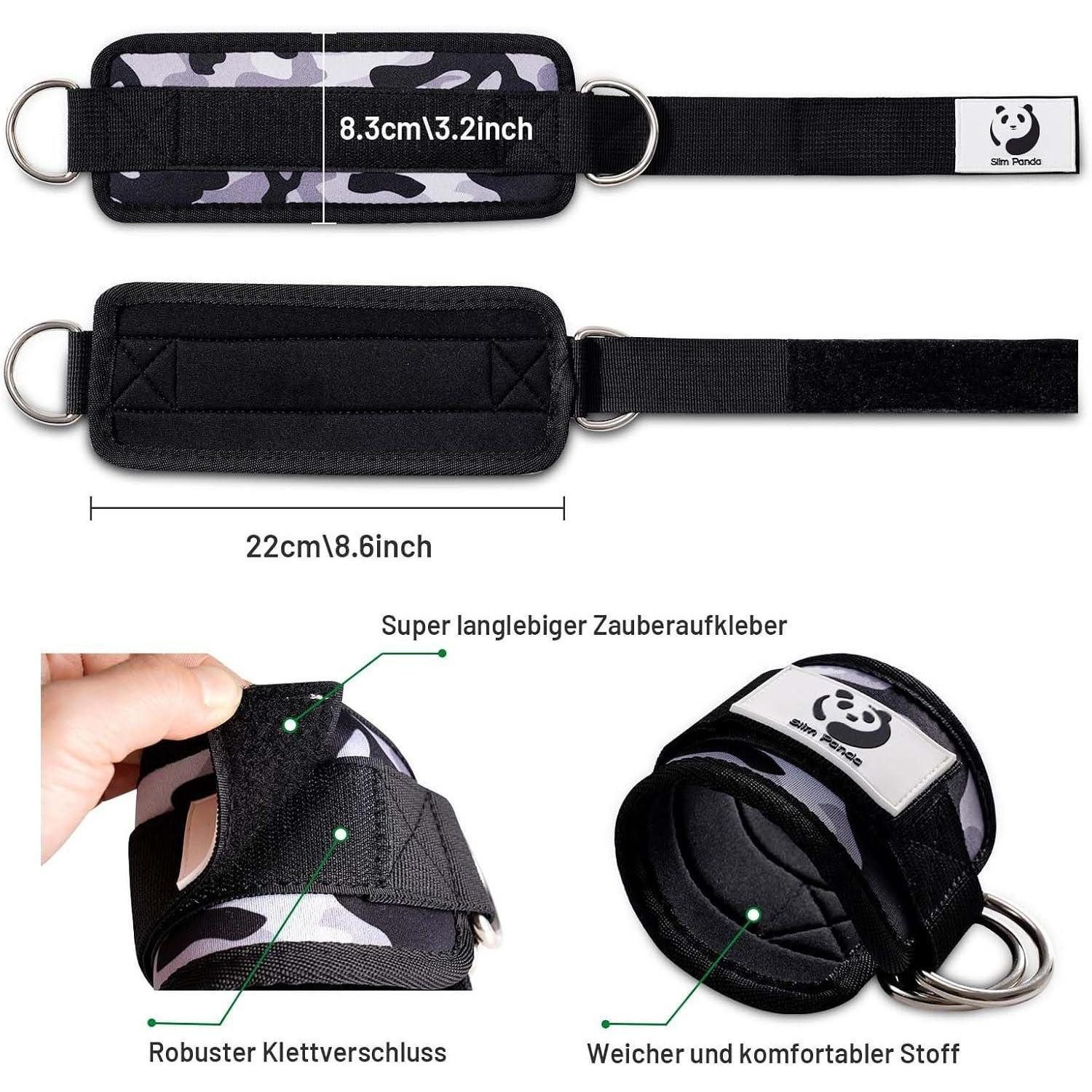 LuxusKollektion Fußbandage Fußschlaufen Kabelzug Fußmanschetten Neoprenstütze Singel Camouflage