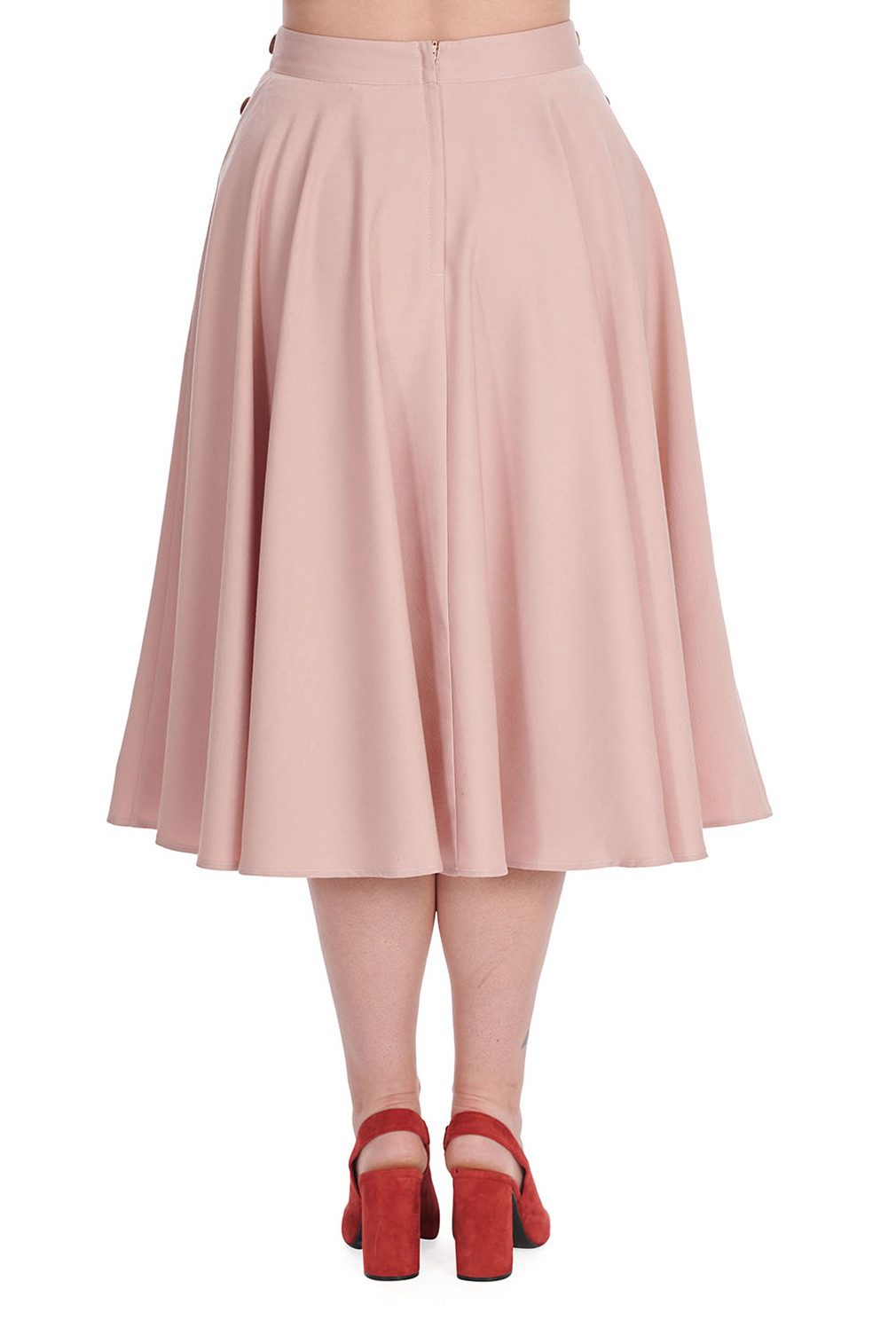 Banned A-Linien-Rock Polly May Swing Skirt Rosa Vintage A-Linie Rock günstig online kaufen