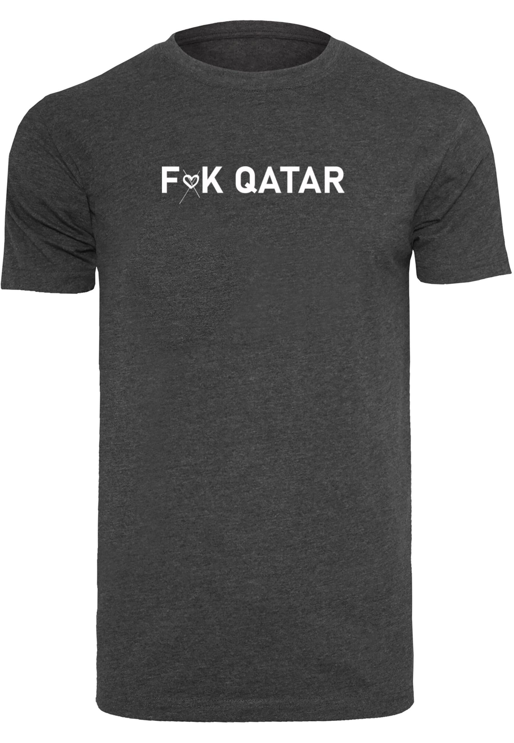 (1-tlg) F Neck Qatar Merchcode Round K T-Shirt Herren heart) (no T-Shirt charcoal