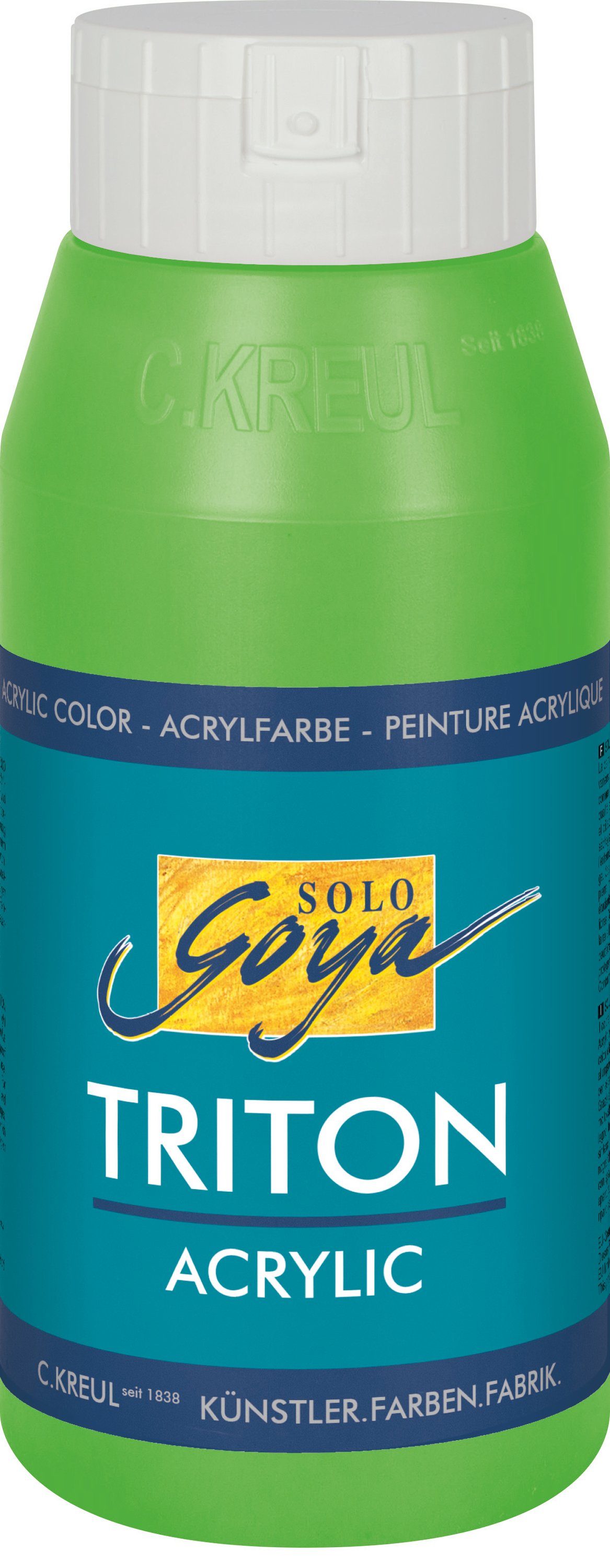 Kreul Acrylfarbe Solo Goya Triton Acrylic, 750 ml Gelbgrün