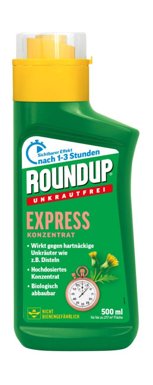 Evergreen Garden Care Unkrautbekämpfungsmittel Roundup Express Konzentrat, 500 ml, Sichtbarer Effekt nach 1-3 Stunden