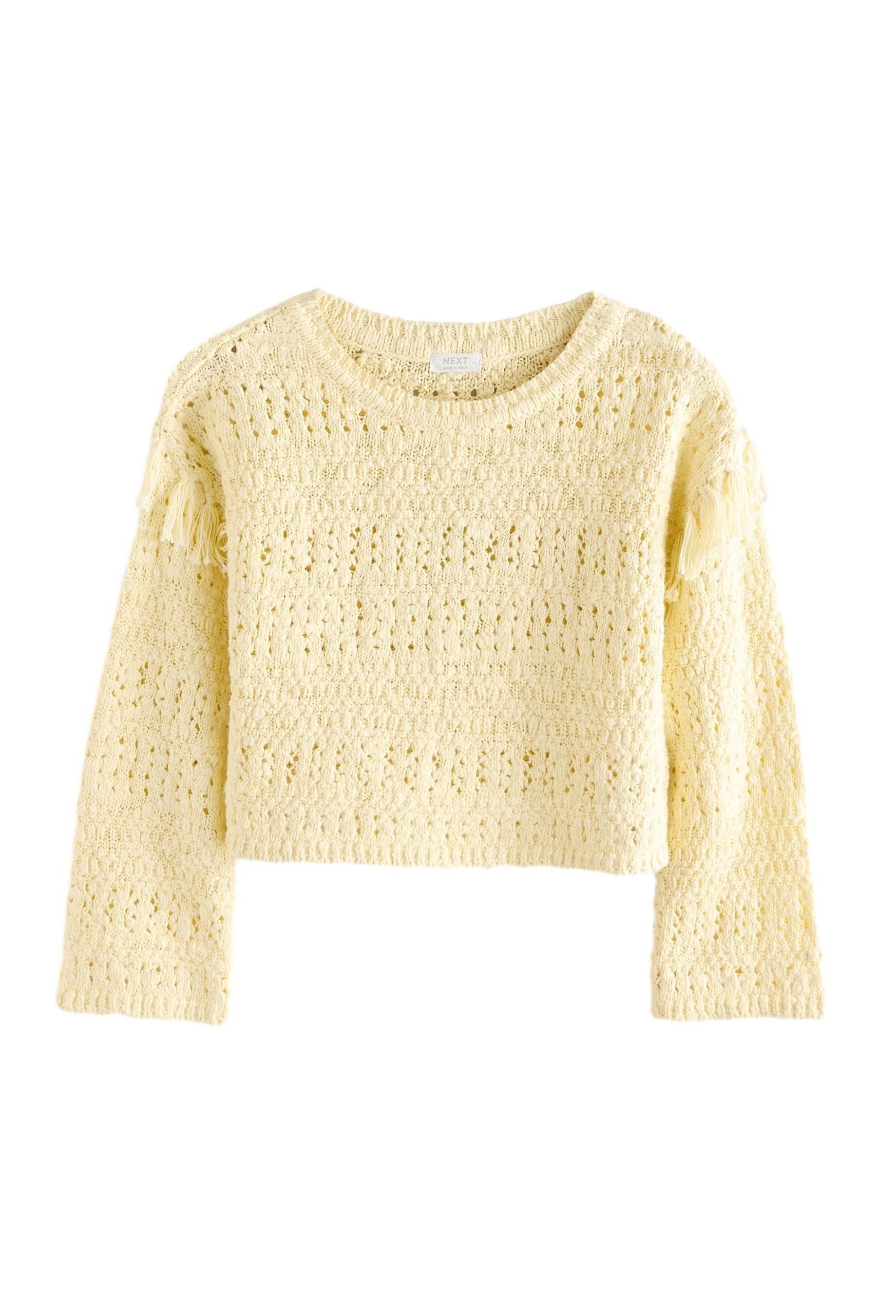 Next Strickpullover Häkelpullover mit Quastendetails 100 % günstig online kaufen