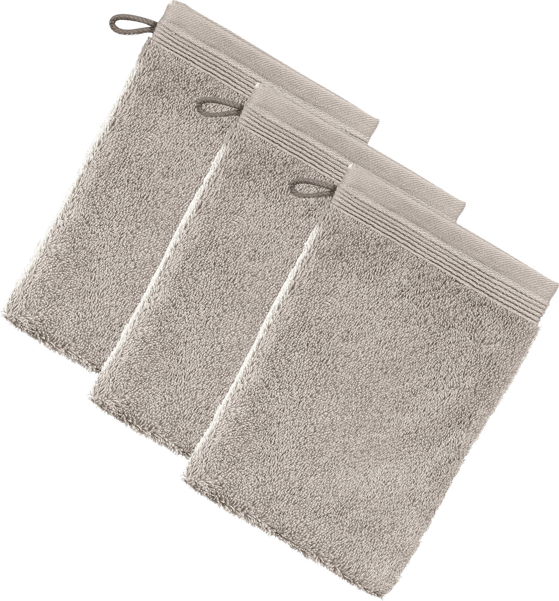 Möve Waschhandschuh Waschhandschuh "Superwuschel" 3er-Pack, Frottier, Walk-Frottier Uni