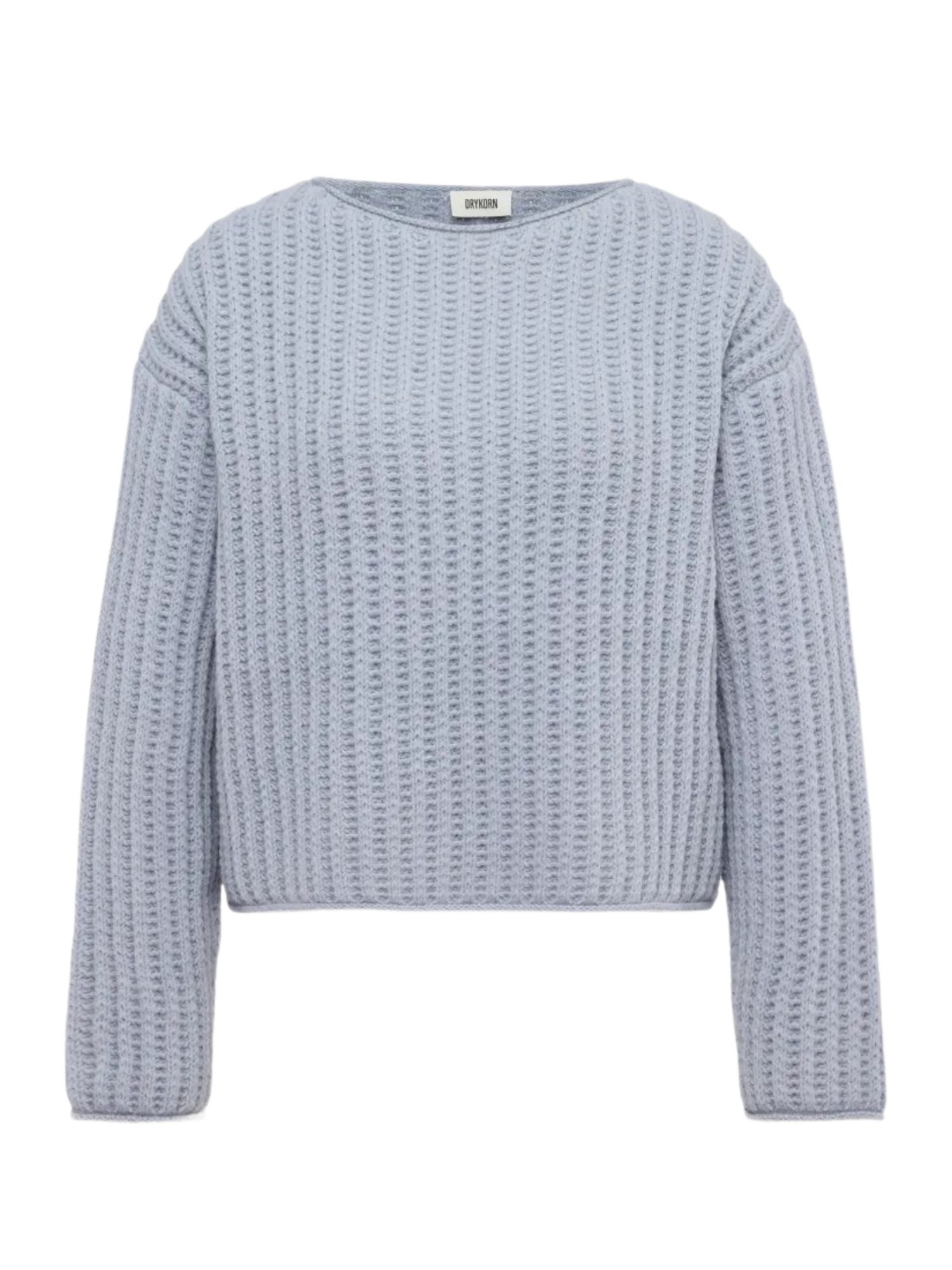 Drykorn Strickpullover blau,Casual,Polyacryl,Strukturiert,Rundhals,Lang,Oversized