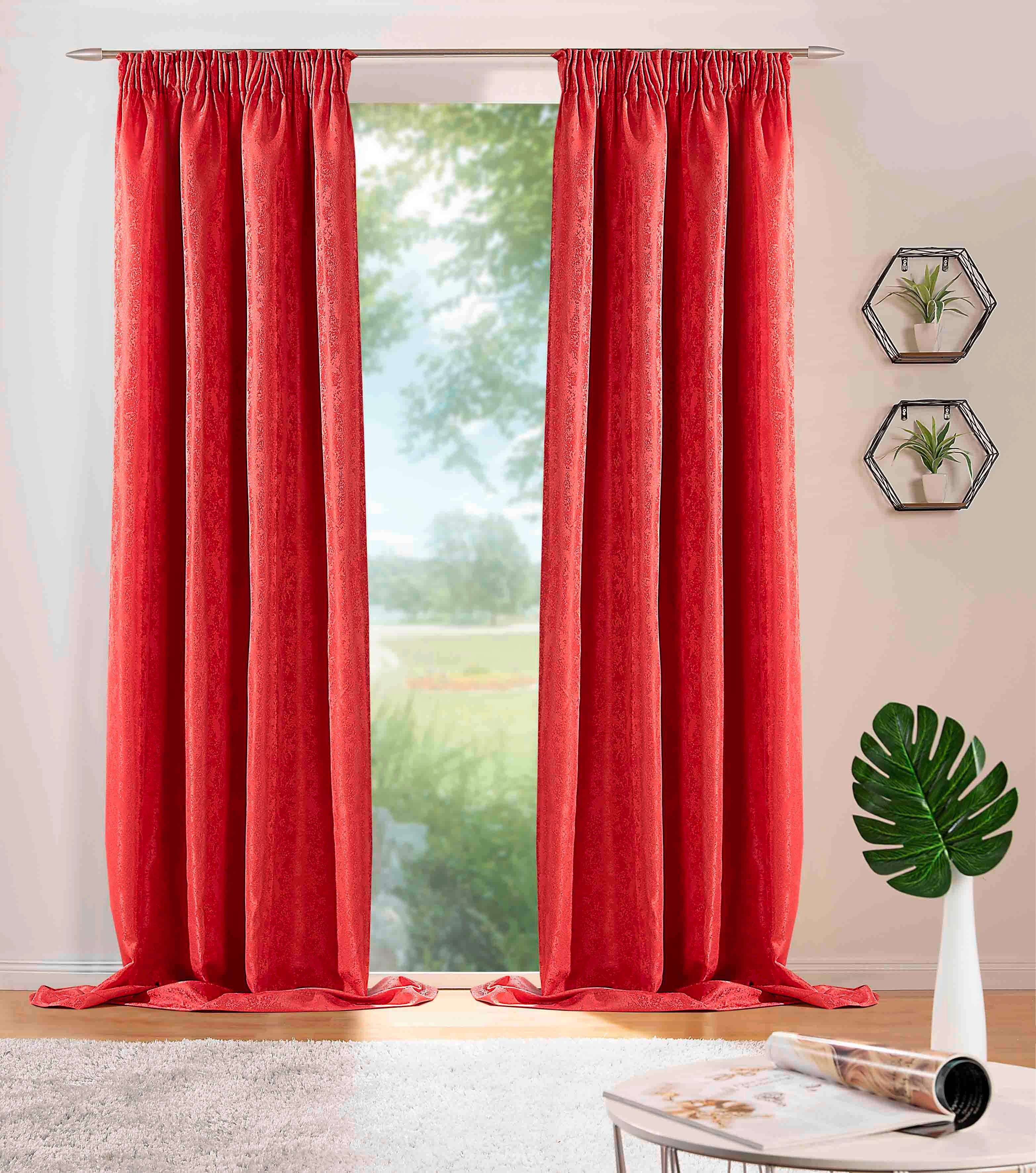 DecoHome24 Gardine Brillant Meliert (2 St), Kräuselband, blickdicht, Polyes günstig online kaufen