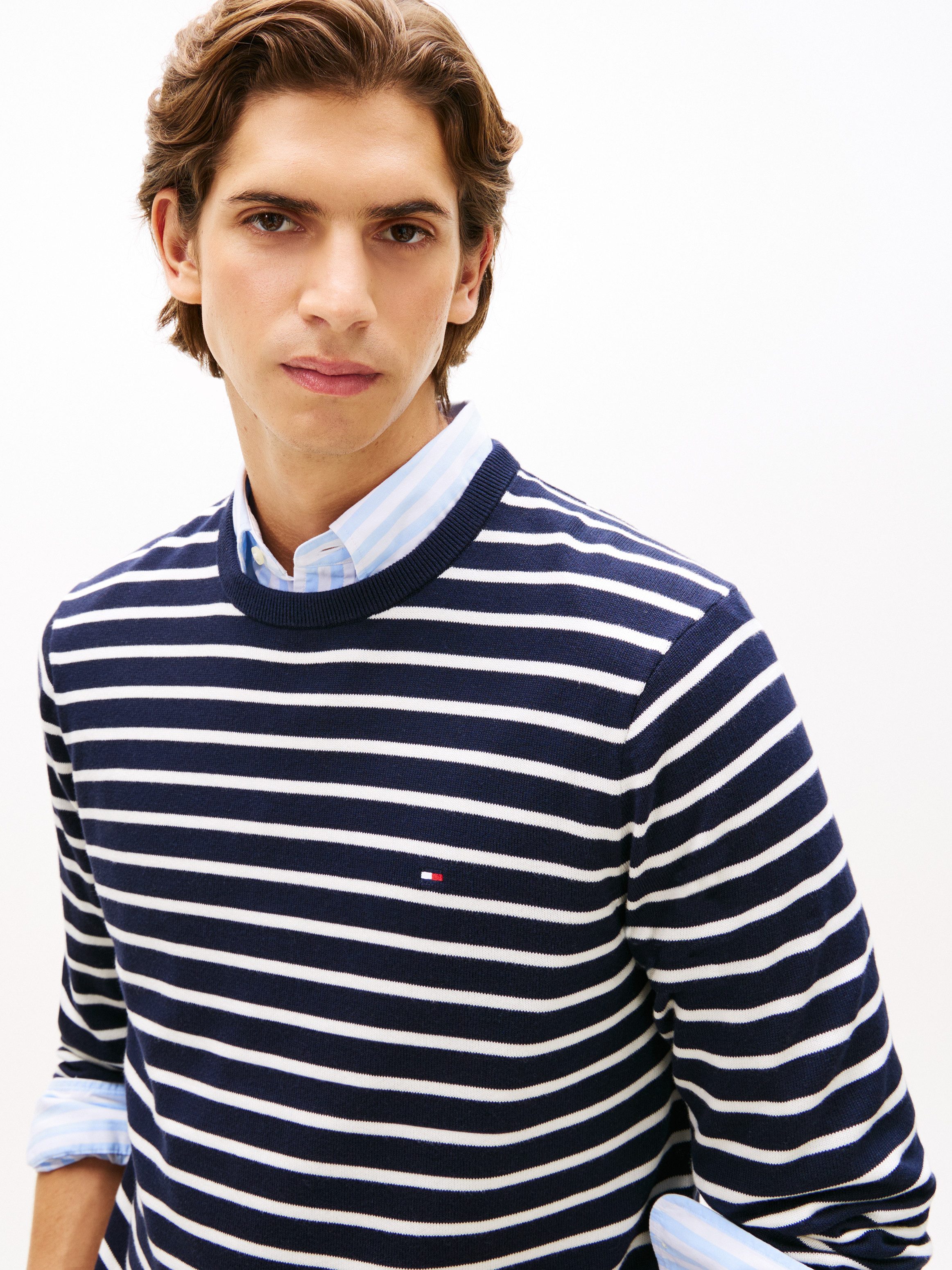 Tommy Hilfiger Rundhalspullover ESSENTIAL COTTON Crewneck Regular Fit Premium Mode