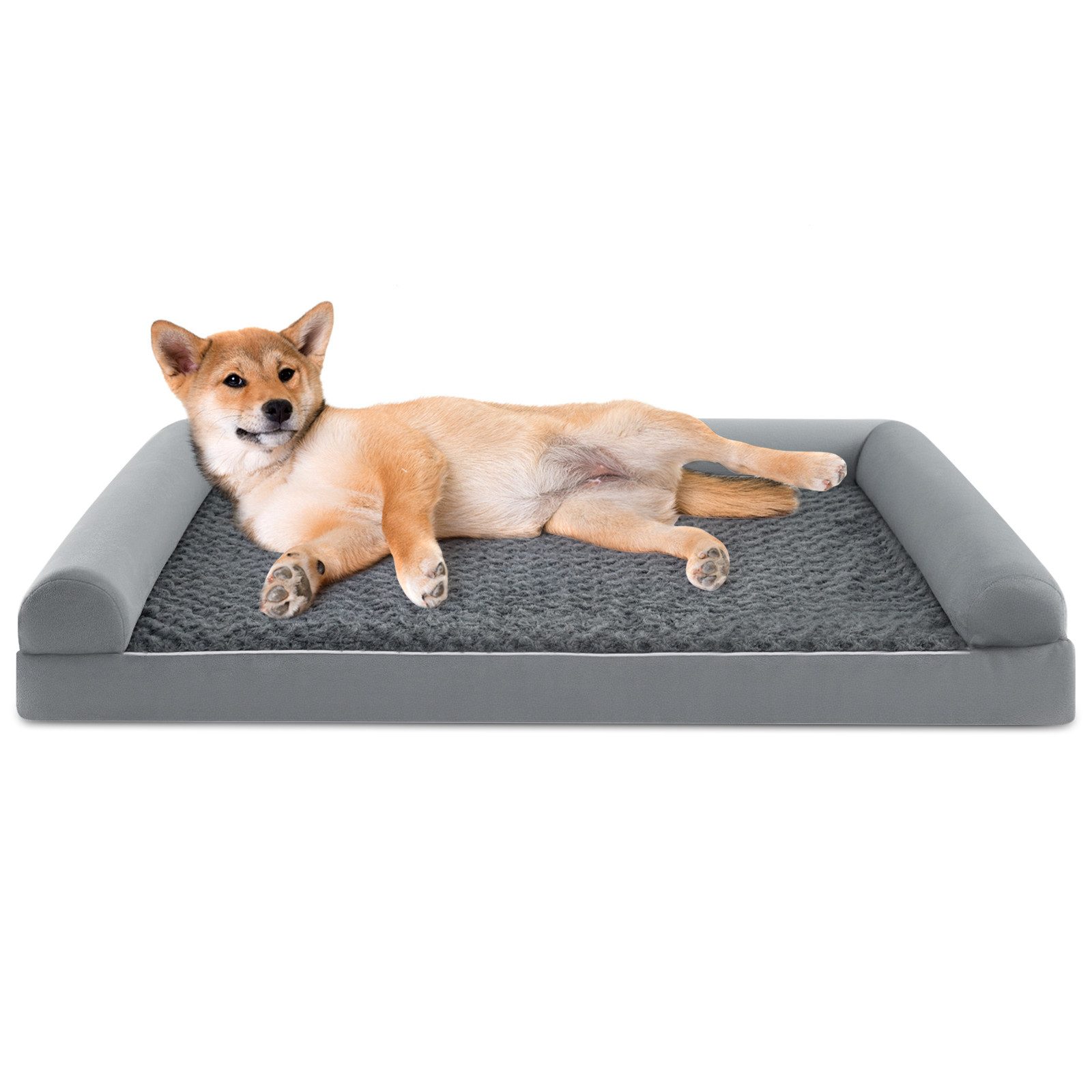 COSTWAY Tierbett, Hundebett, Hundesofa, mit waschbarer Bezug, Größe XL