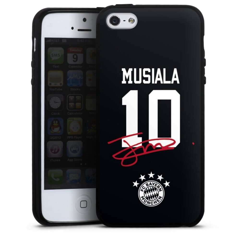 DeinDesign Handyhülle FC Bayern München Jamal Musiala FCB Musiala 10, Apple iPhone 5 Silikon Hülle Bumper Case Handy Schutzhülle