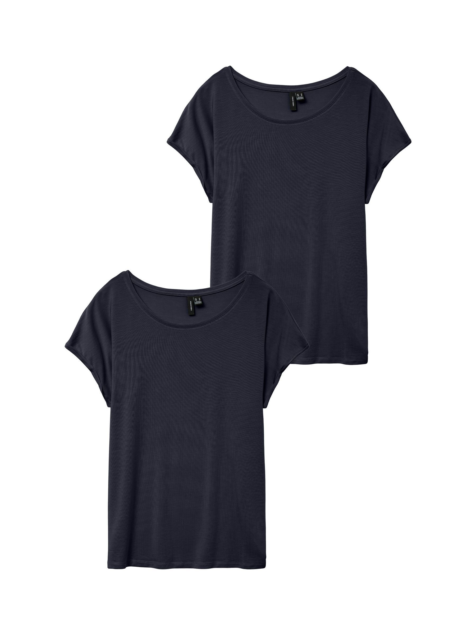 Vero Moda T-Shirt 2er-Pack Einfarbiges Stretch günstig online kaufen