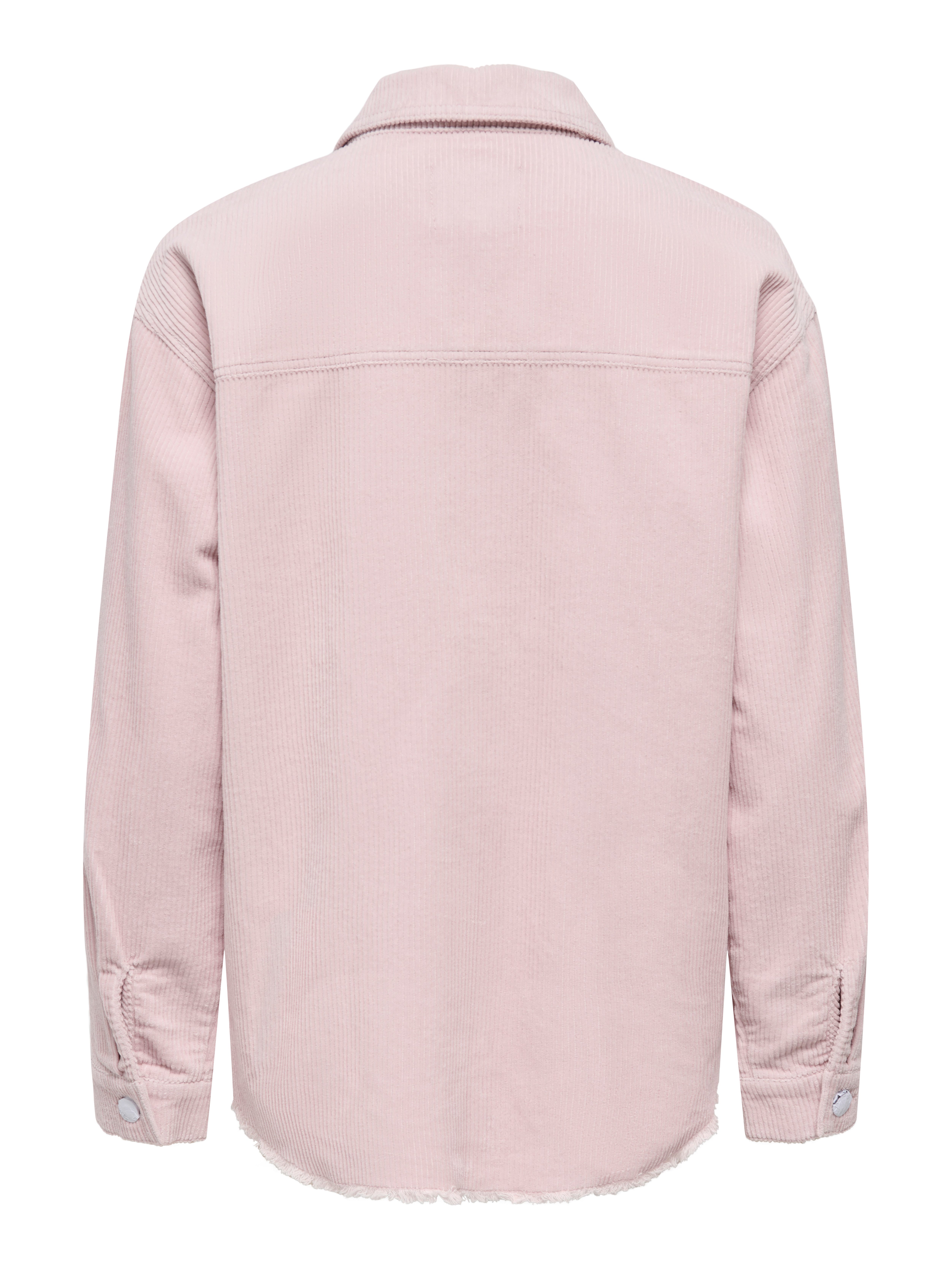 ONLY Hemdbluse ONLMAIKO-BITTEN L/S CORD SHACKET CC PNT mit Brusttaschen, leicht ausgefranster Saum