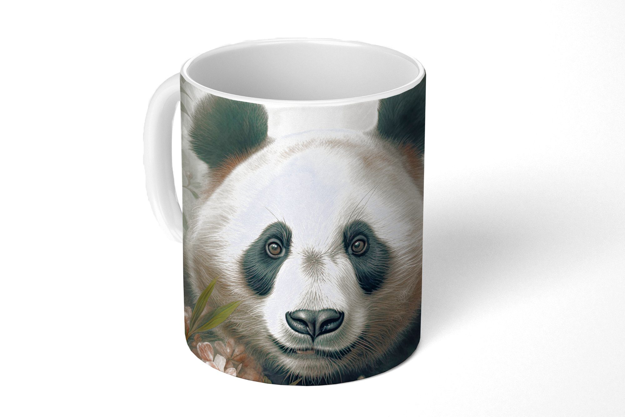 Keramik, MuchoWow Pflanzen, - Tiere Panda Geschenk - Becher, Teetasse, Tasse Kaffeetassen, Teetasse,