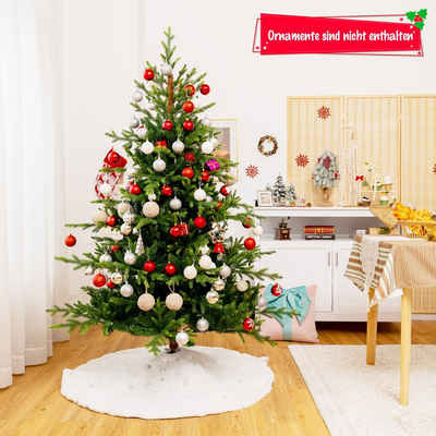 COSTWAY Künstlicher Weihnachtsbaum »Tannenbaum«, 180cm, 815 PVC Nadeln, mit Metallständer, klappbar, Grün