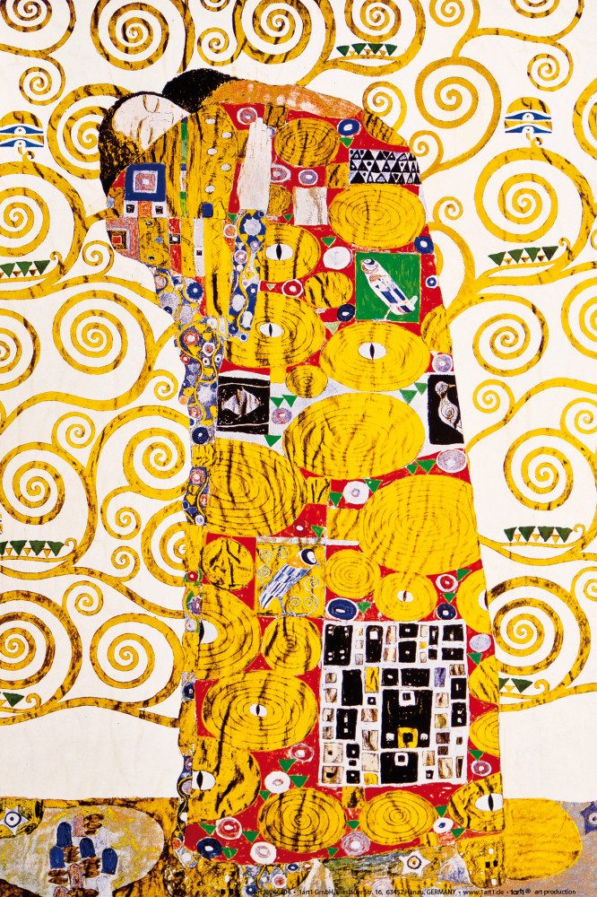 1art1 Poster Gustav Klimt Kunstdruck Bild - Die Umarmung (Detail) (30 x 20 cm)