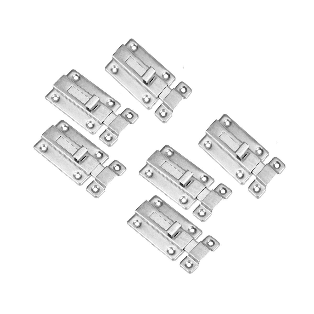 FELIXLEO Türriegel 3 Stück Türriegel Edelstahl Schiebeschloss für Tür Gartentor Bad, (6-tlg)