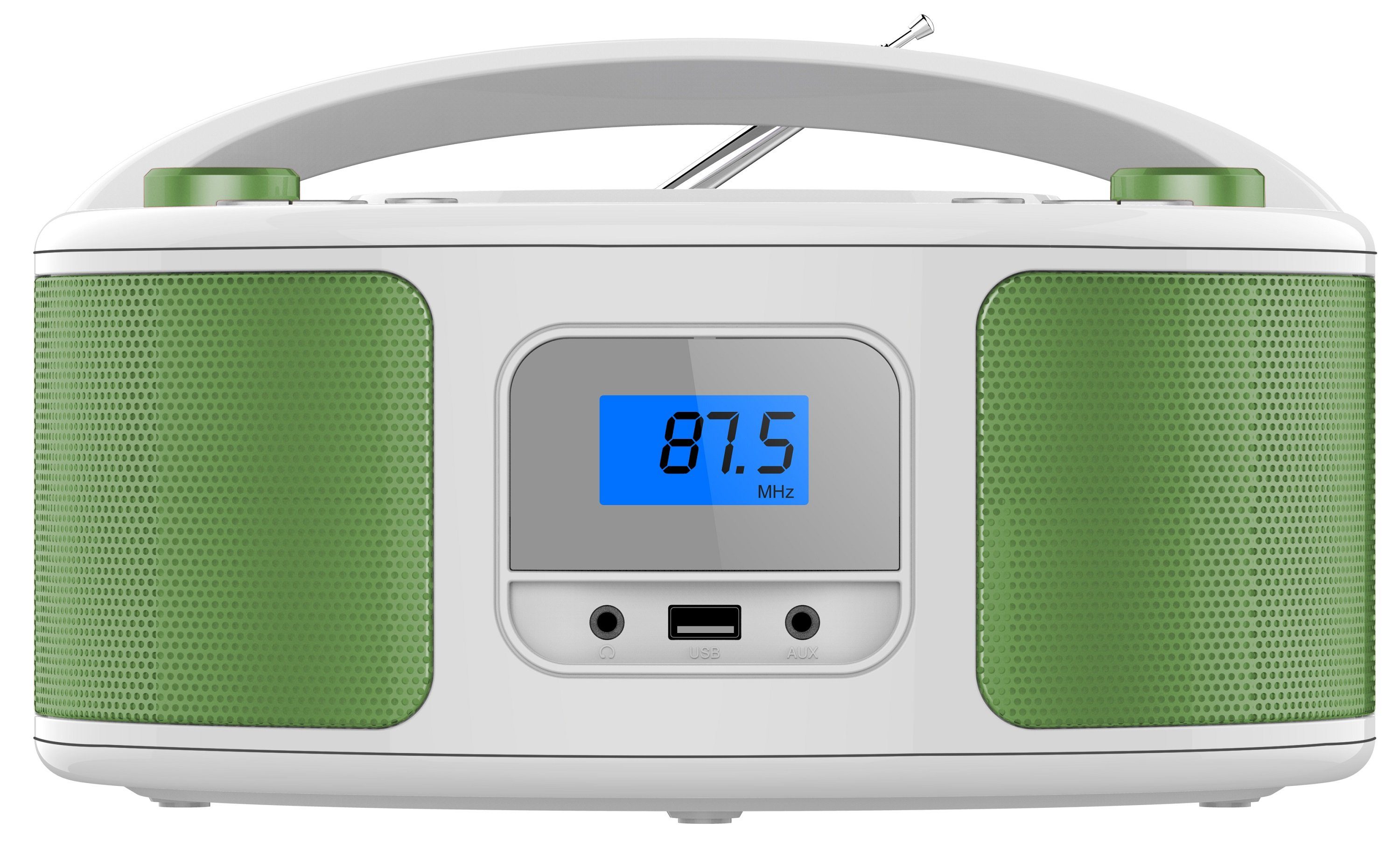 Cyberlux CL-330 tragbarer CD-Player (CD, Kinder CD Player tragbar, Boombox,  Musikbox, FM Radio mit MP3 USB)