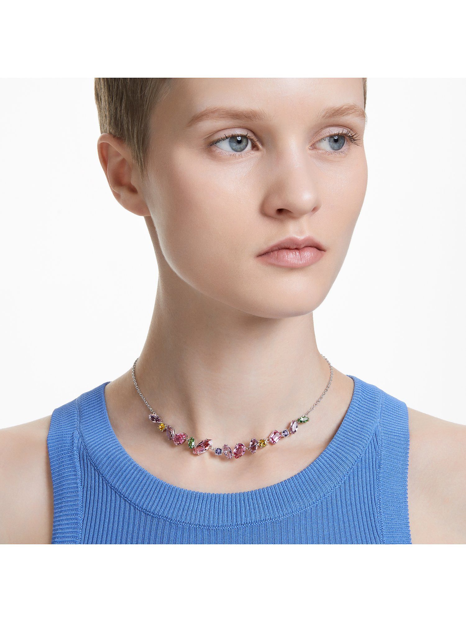 Swarovski Collier Swarovski Damen-Kette Metall Swarovski-Kristall