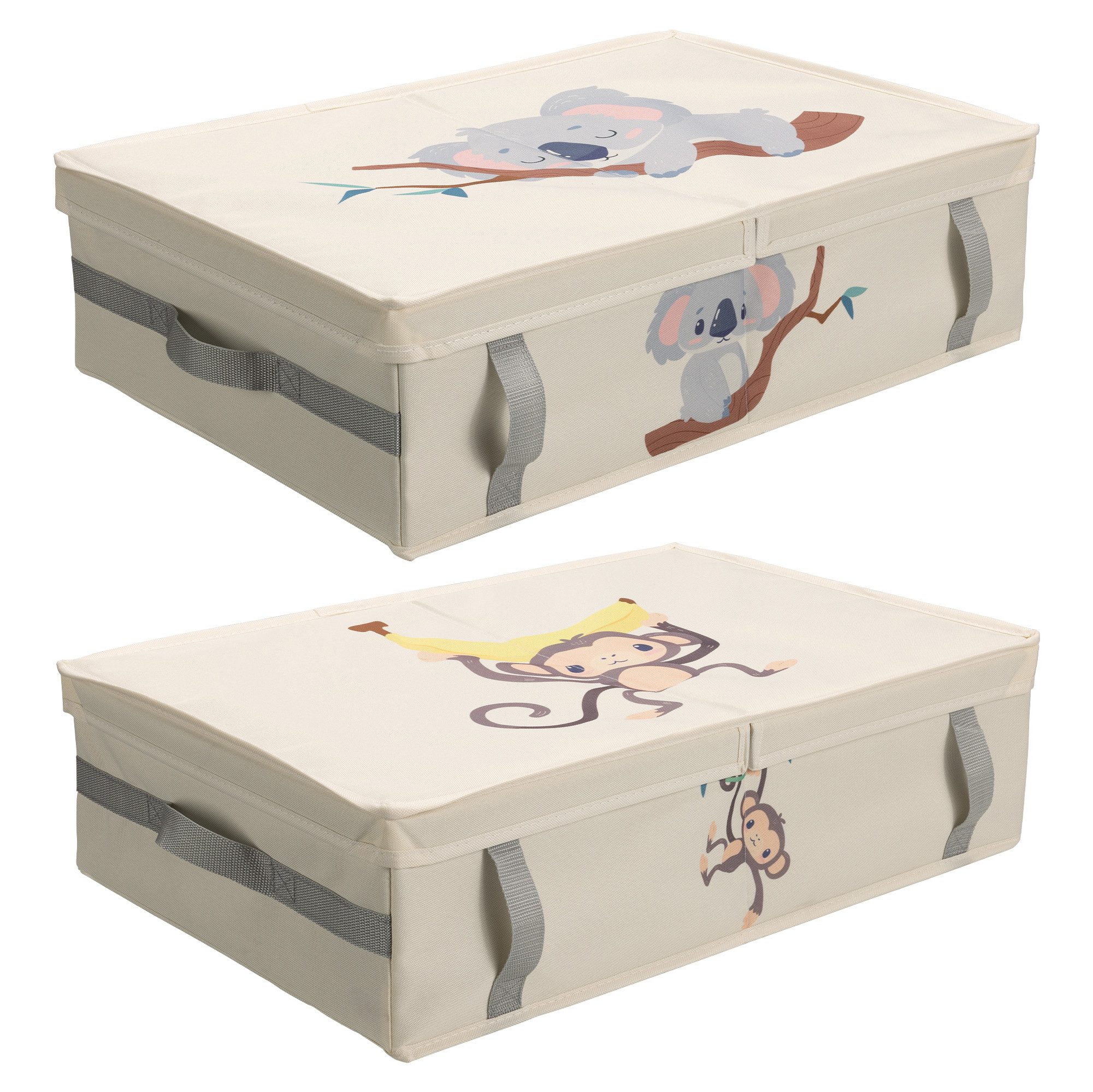 Navaris Aufbewahrungsbox 2er Set Unterbett Aufbewahrungsbox günstig online kaufen