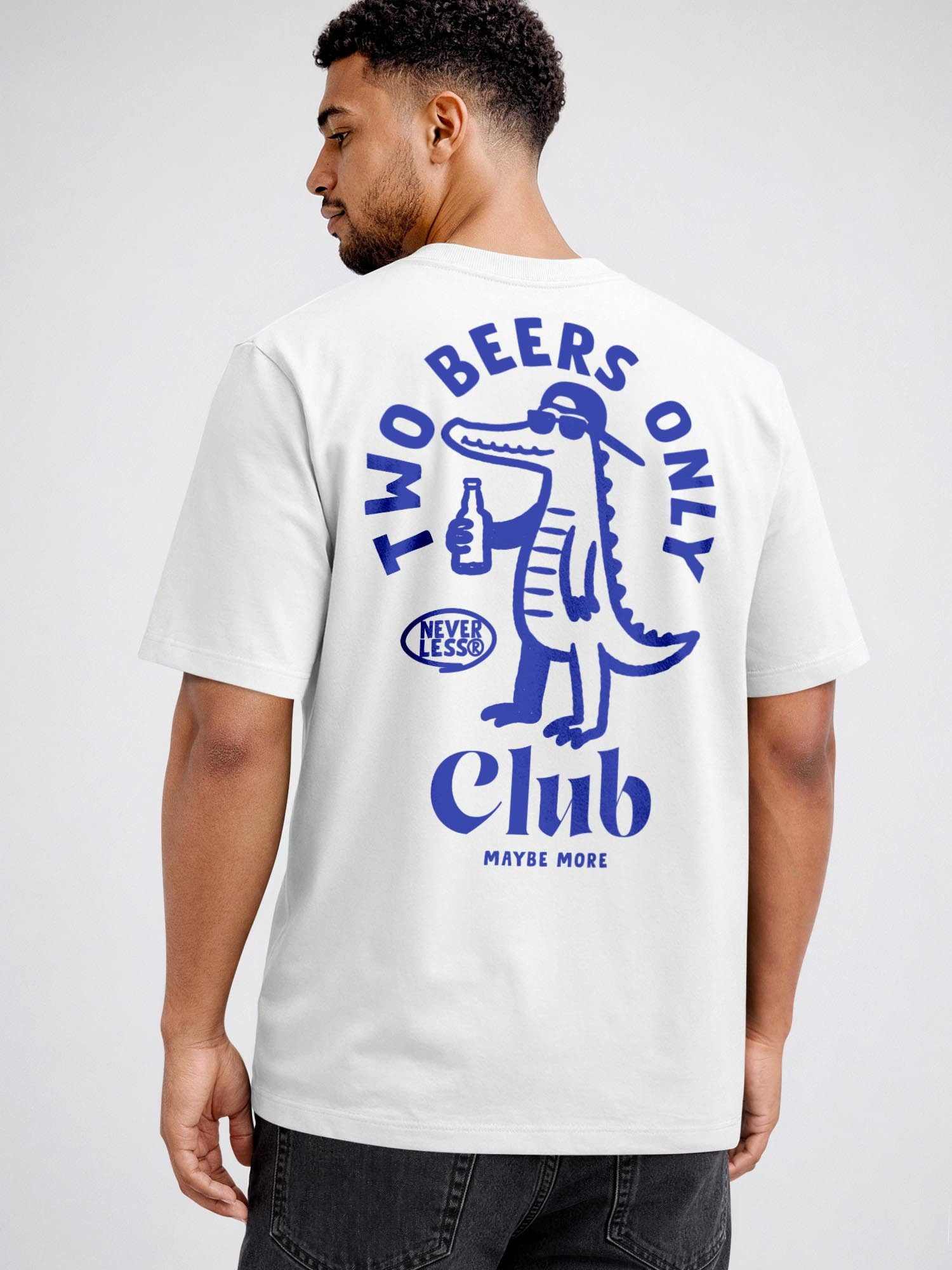 Neverless Oversize-Shirt Herren T-Shirt - Two Beers only - Oversized Relaxed Fit Sommer mit Print