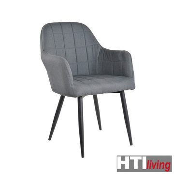 HTI-Living Esszimmerstuhl Armlehnenstuhl Retro 2er Set Albany Grau (Set, 2 St), bequemer Stuhl für Wohn- und Esszimmer