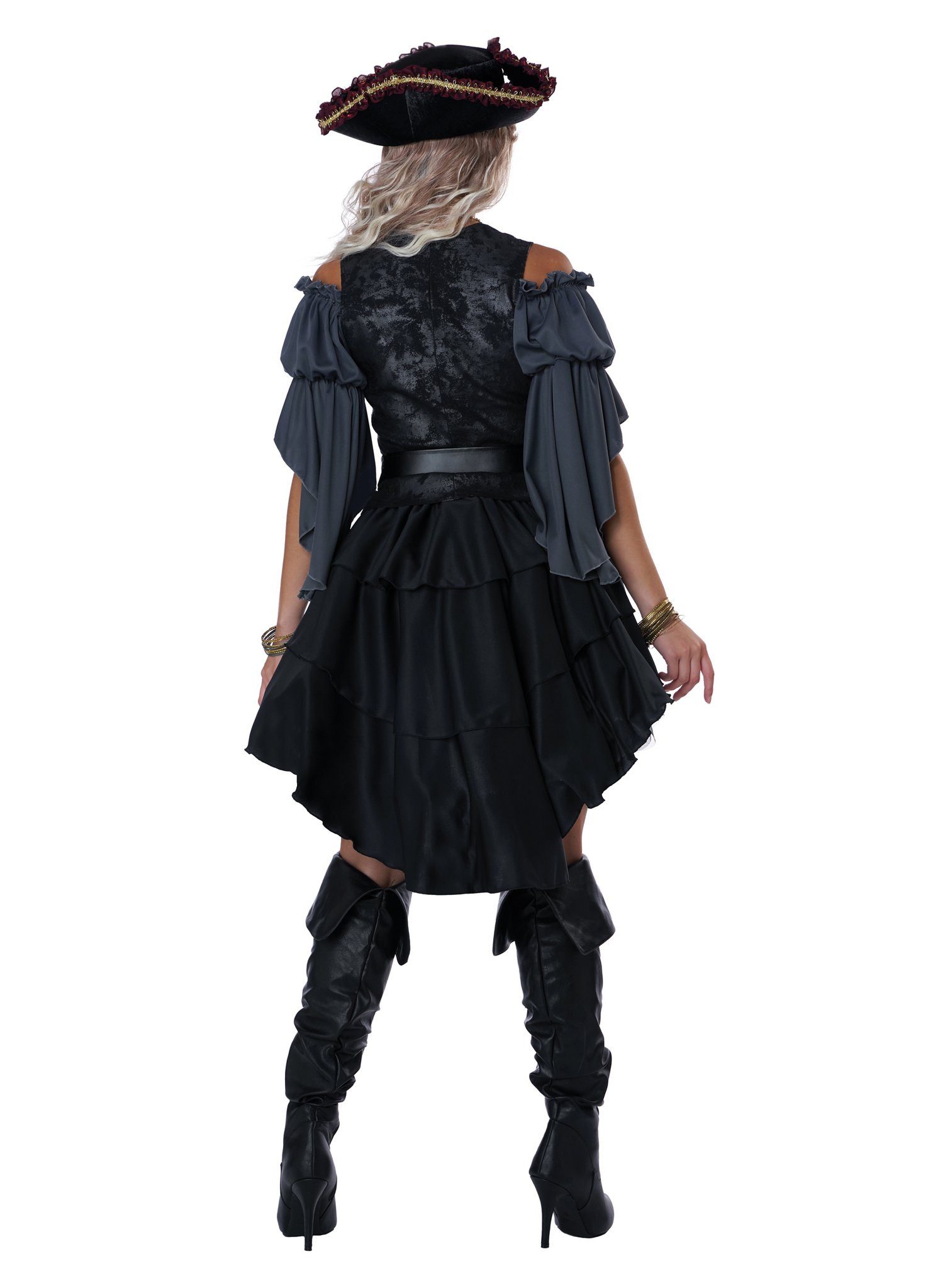 Metamorph Piraten-Kostüm Blackbird Piratin Karneval Faschingskostüm Damen, Prächtiges Piratenkostüm für Damen