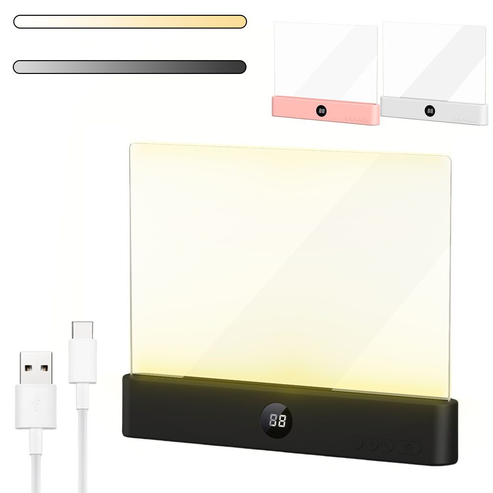 VIVIHEYDAY LED Leselampe Buch, 3 Lichtfarben Dimmbares LED Buchlampe mit Timer, Wiederaufladbare Buch Leseleuchte für Nachtlesungen im Bett