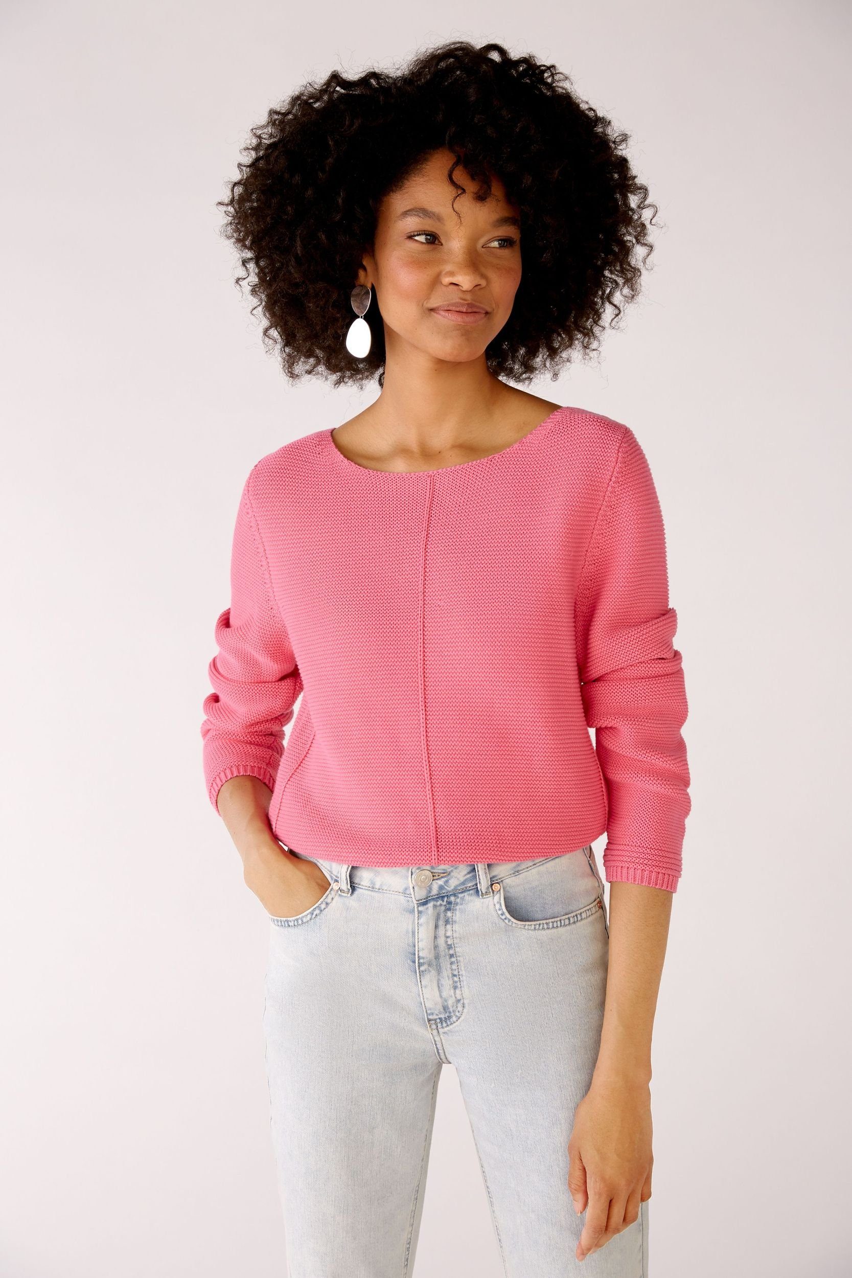 Oui Kapuzenpullover Strickpullover in 100% Bio-Baumwolle