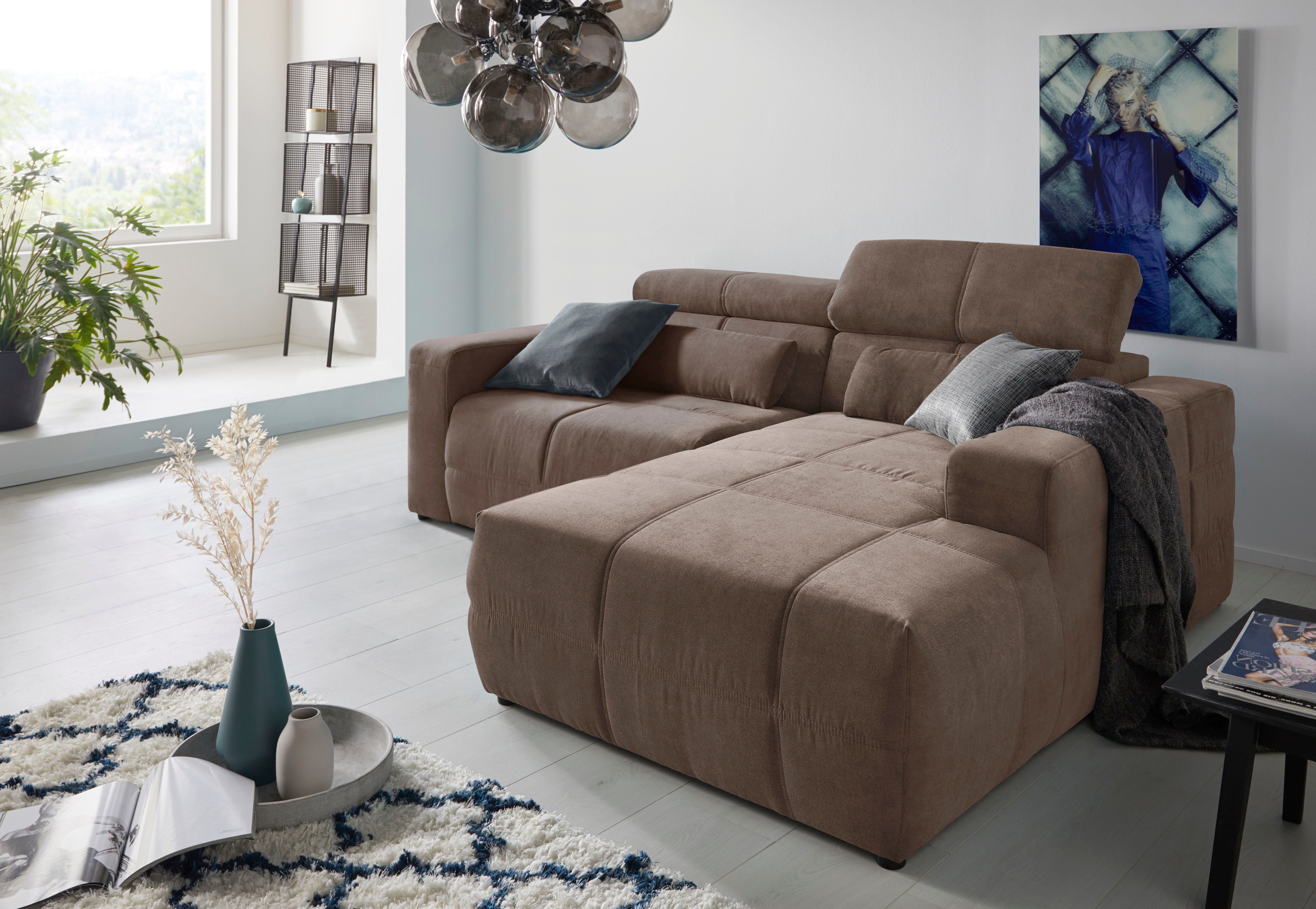 DOMO collection Ecksofa Brandon, inkl. Kopfteilverstellung, günstig online kaufen