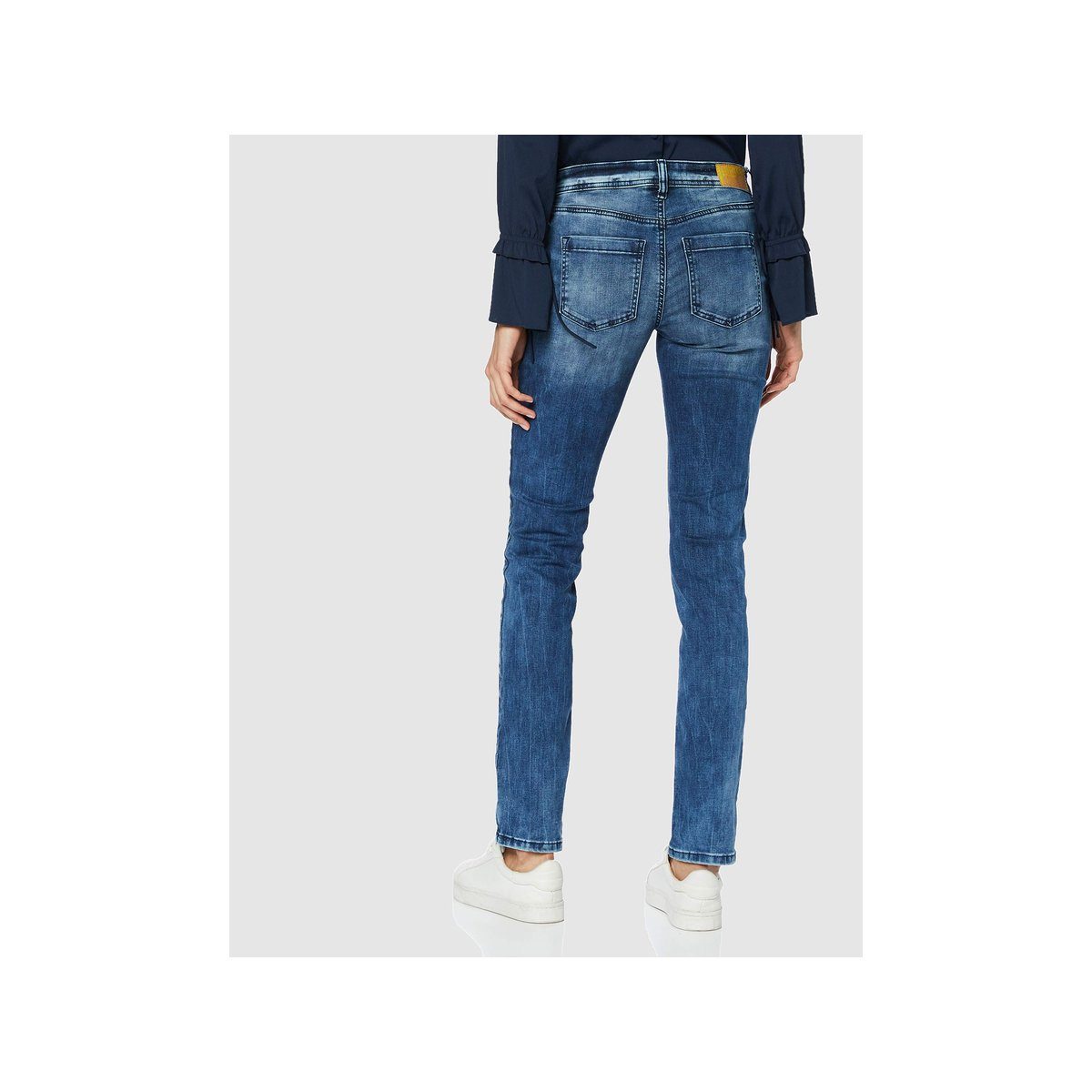 STREET (1-tlg) mittel-blau Skinny-fit-Jeans ONE regular