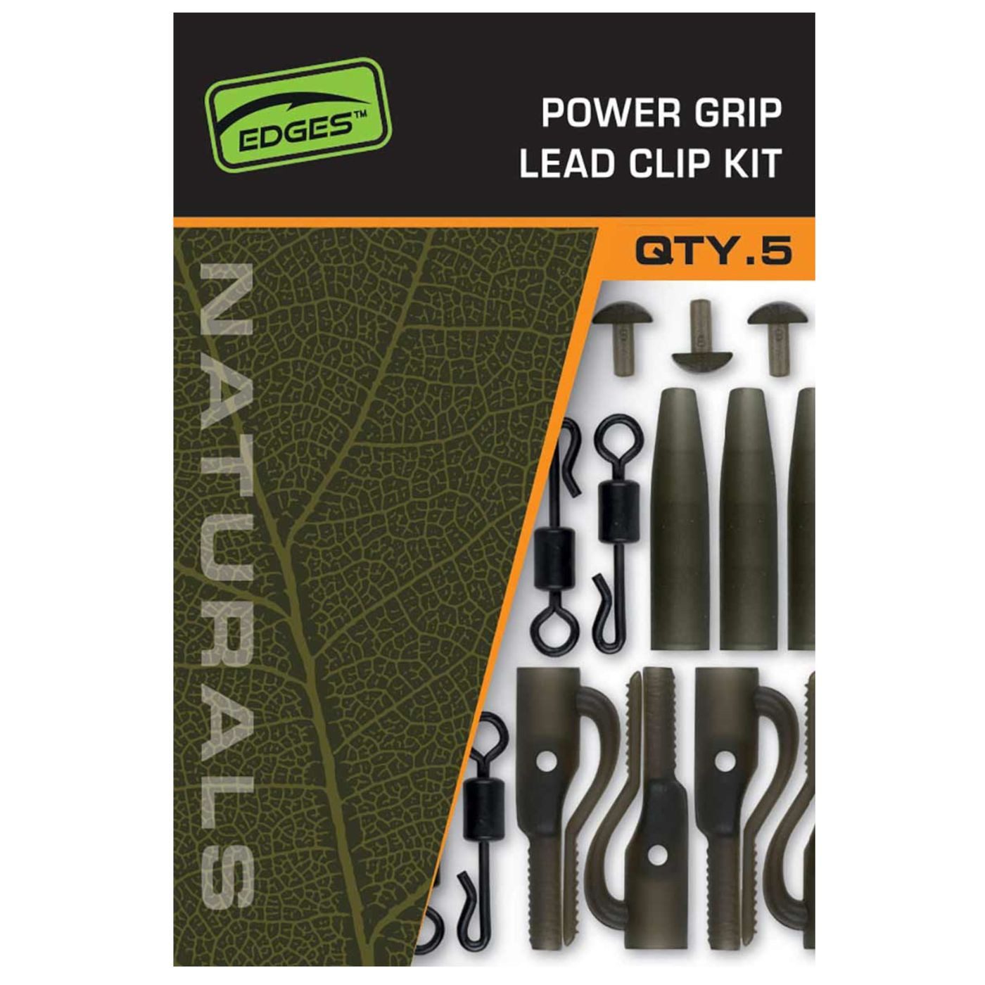 FOX International Karpfenblei Edges Naturals Power Grip Lead Clip Kit - Zubehör für Karpfenbleie