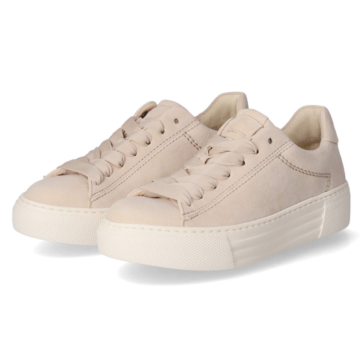 Gabor Gabor 86.460.13 Damen Rauleder beige Schnürschuh günstig online kaufen