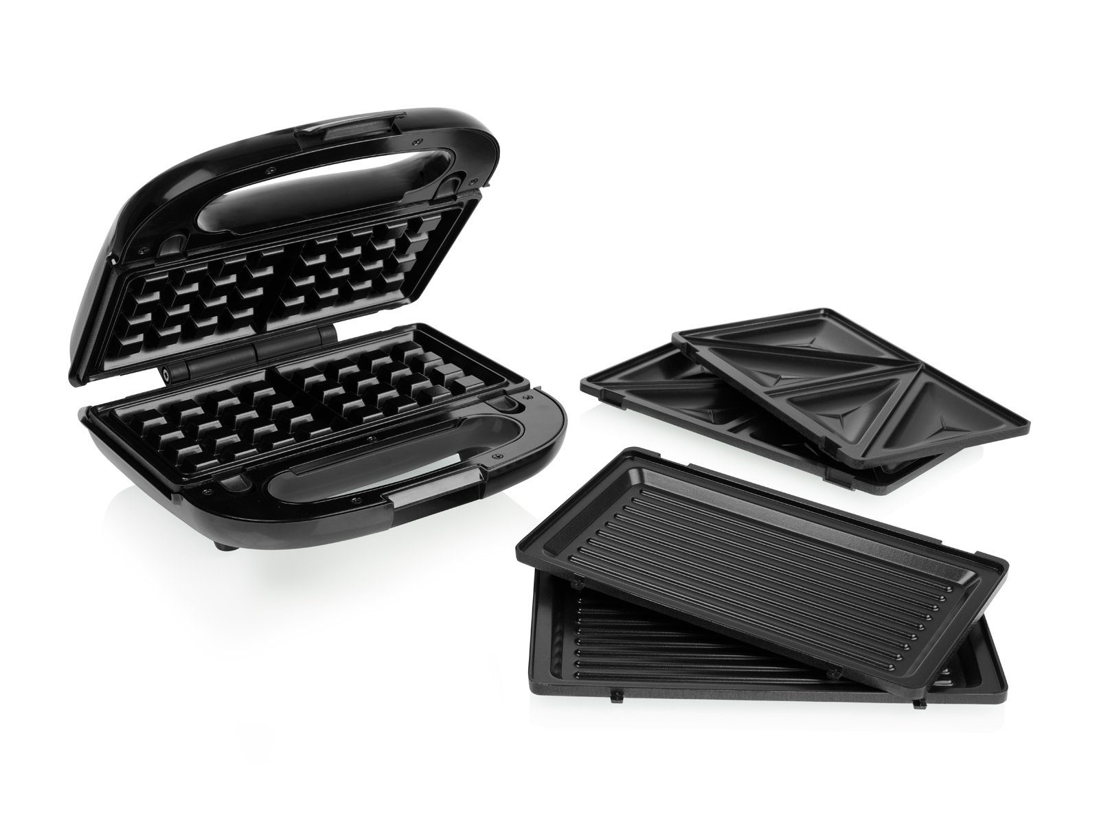 Tristar Sandwichmaker, 750 W, Toaster XXL 3in1 Elektro Kontakt Tisch-Grill Waffeleisen & Gabel